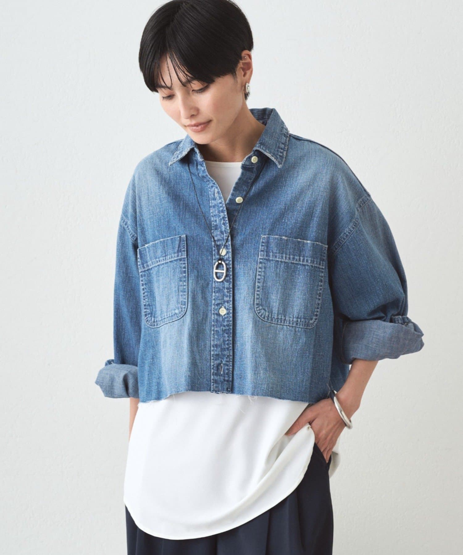 LOUNGEDRESS(ラウンジドレス) デニムショートシャツ