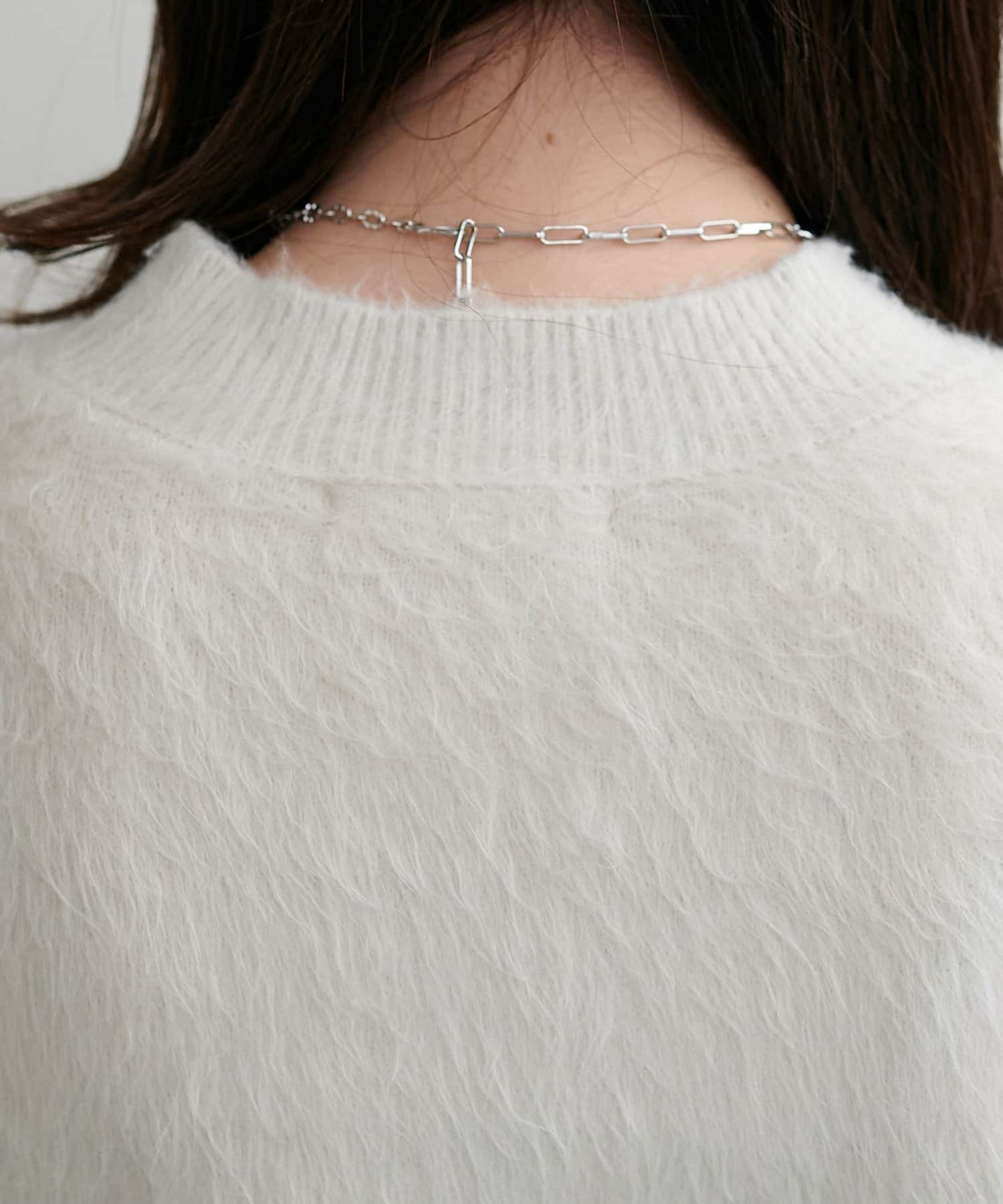 DISCOAT(ディスコート) 【ユニセックス】アンゴラミックスシャギーオーバーニット