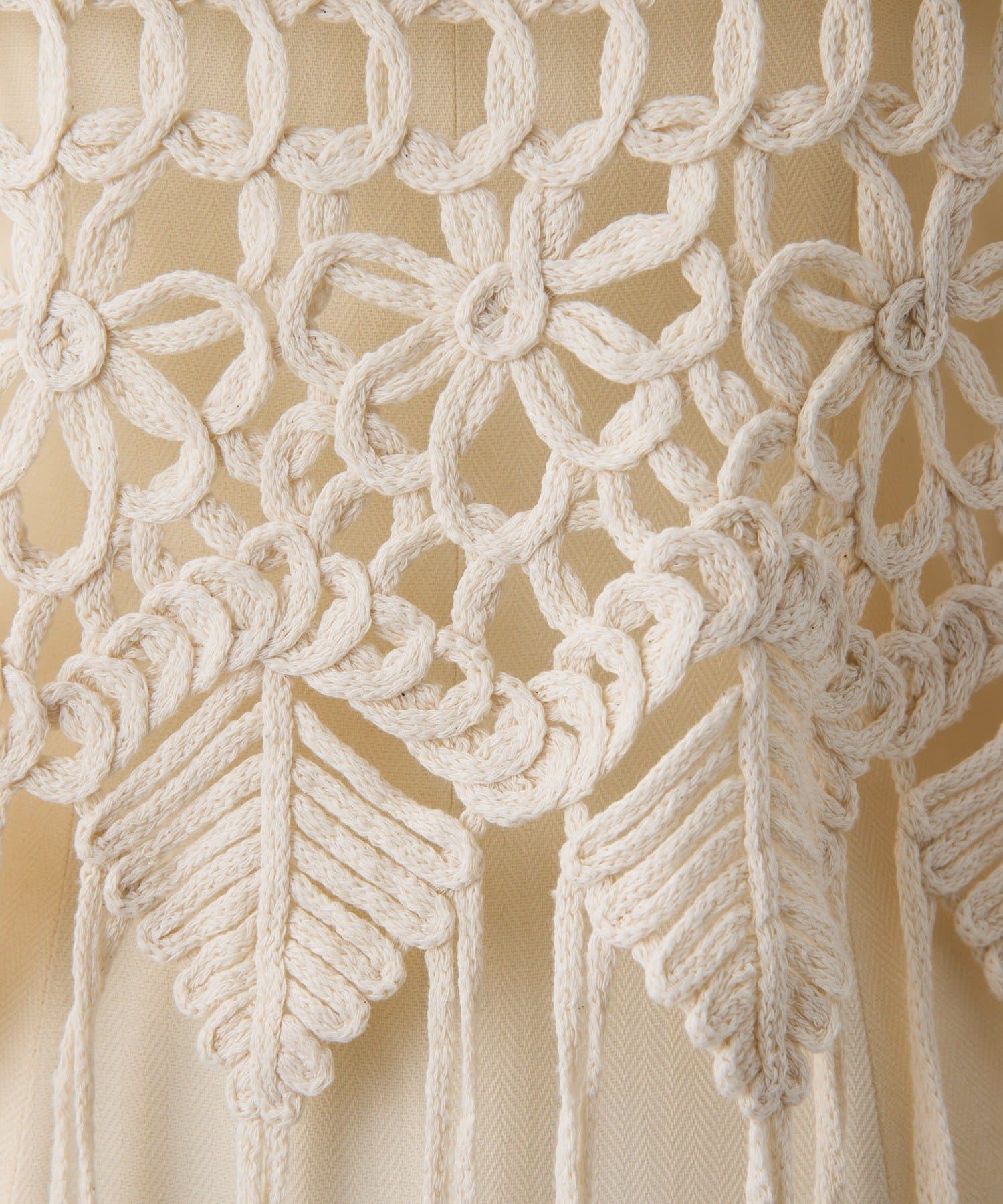 ear PAPILLONNER(イア パピヨネ) 《透け感/レイヤード》マクラメベスト【SUM1 STYLE(スミスタイル)】