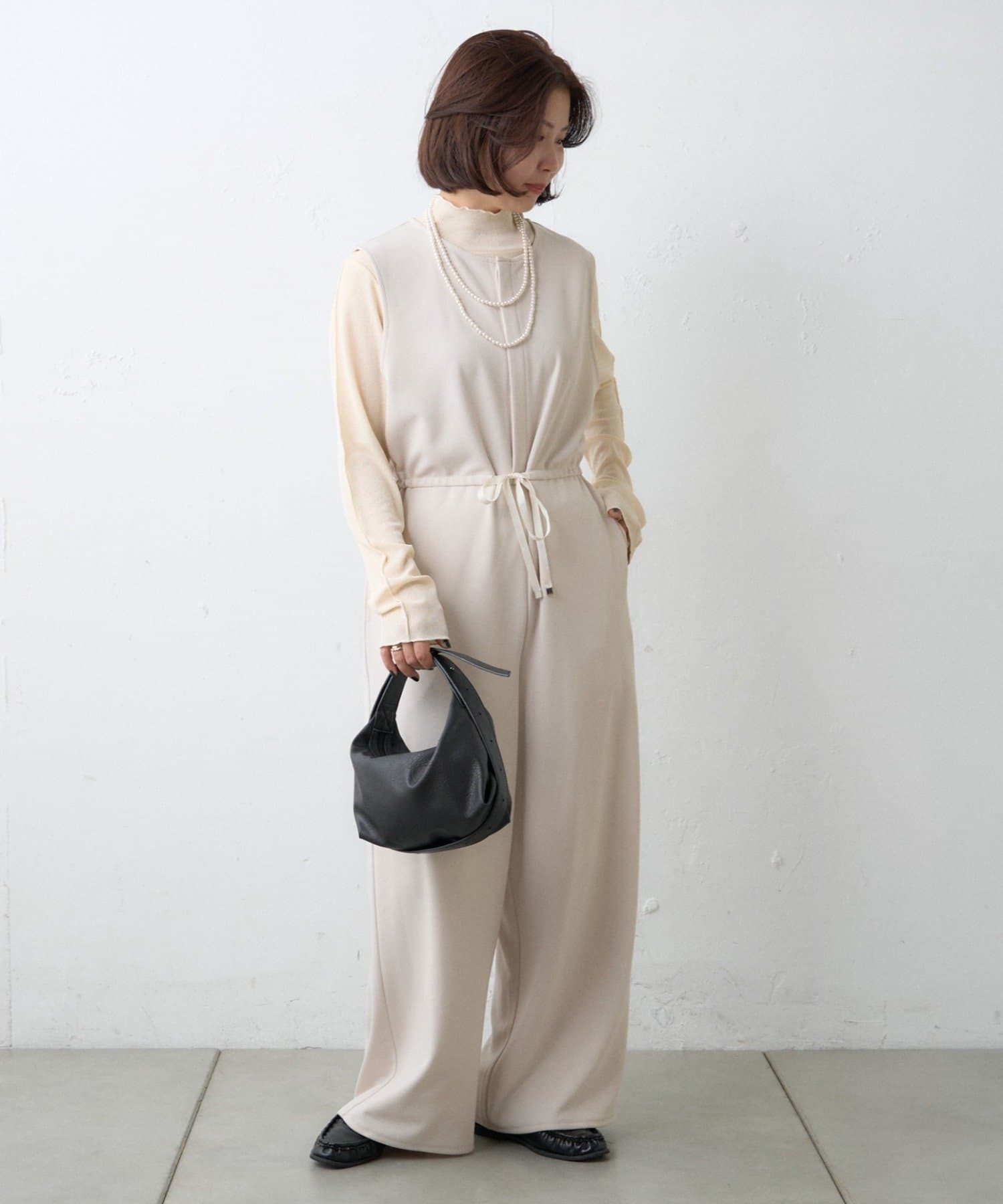 CIAOPANIC TYPY(チャオパニックティピー) 【オケージョン】シアーリブTEE付きオールインワン