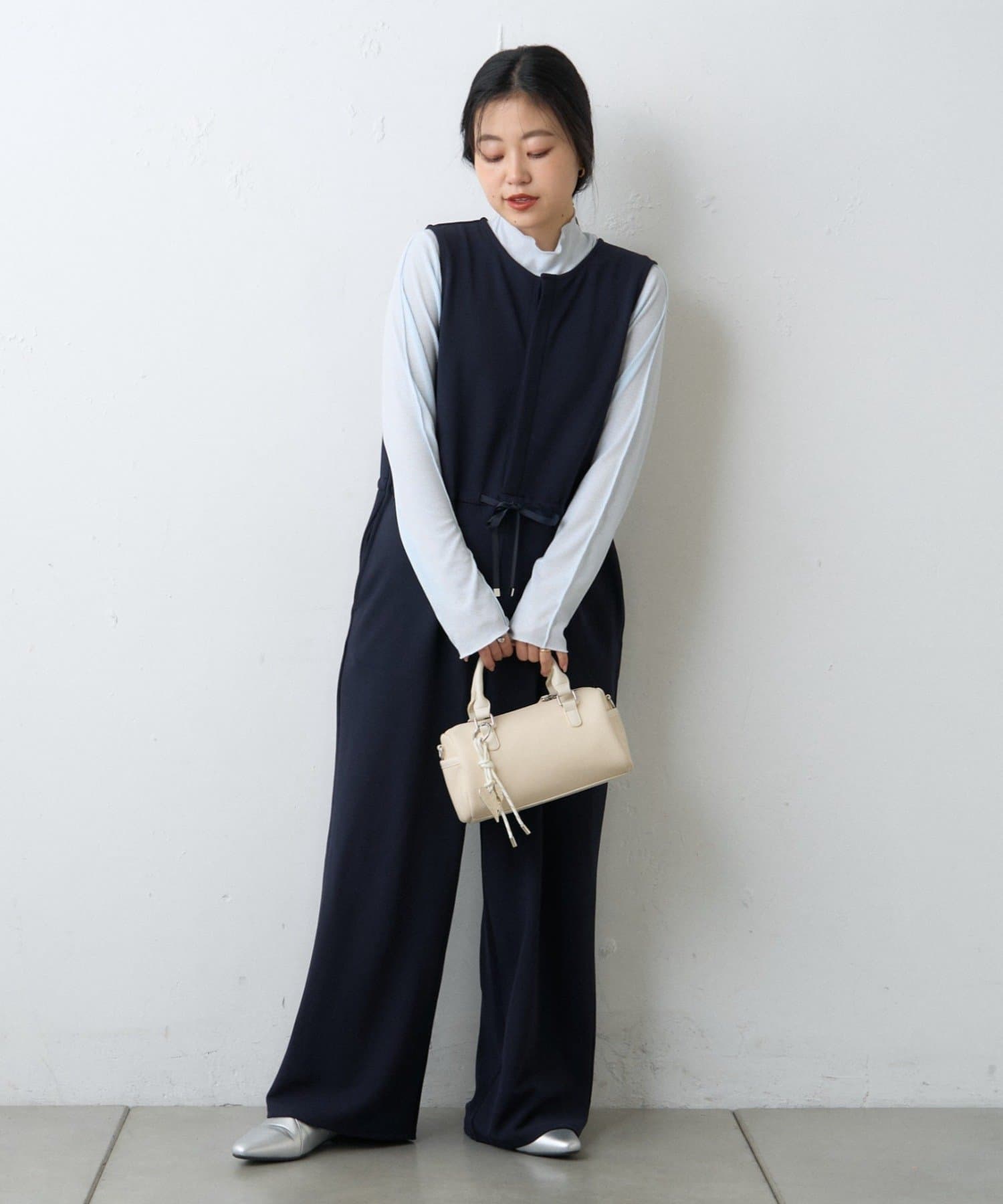 CIAOPANIC TYPY(チャオパニックティピー) 【オケージョン】シアーリブTEE付きオールインワン