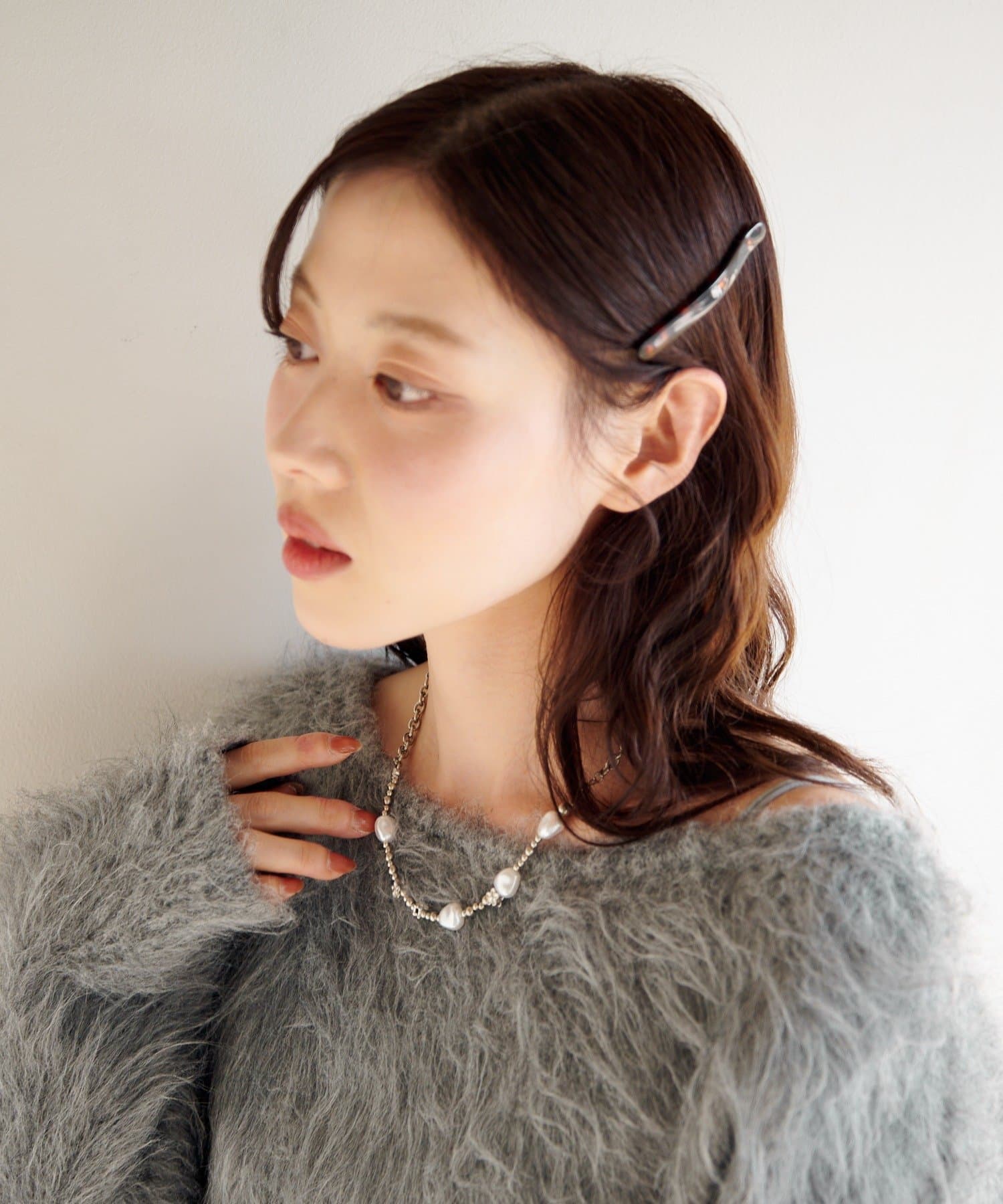 Kastane(カスタネ) 【fiw.】パール×フラワーチェーンネックレス