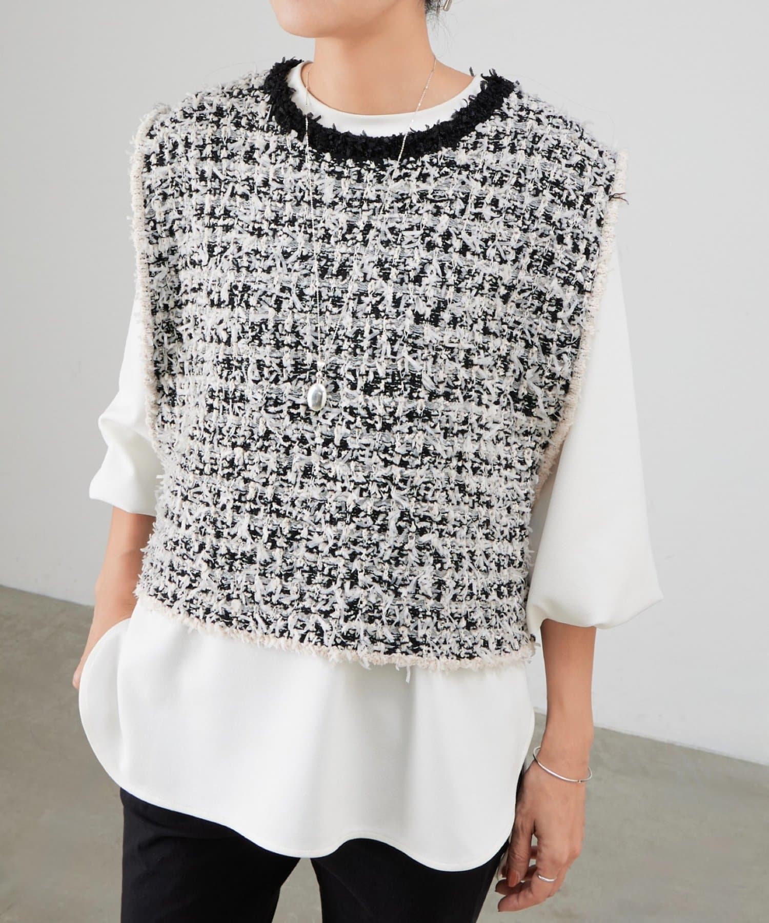 BEARDSLEY(ビアズリー) ツイードニットベスト