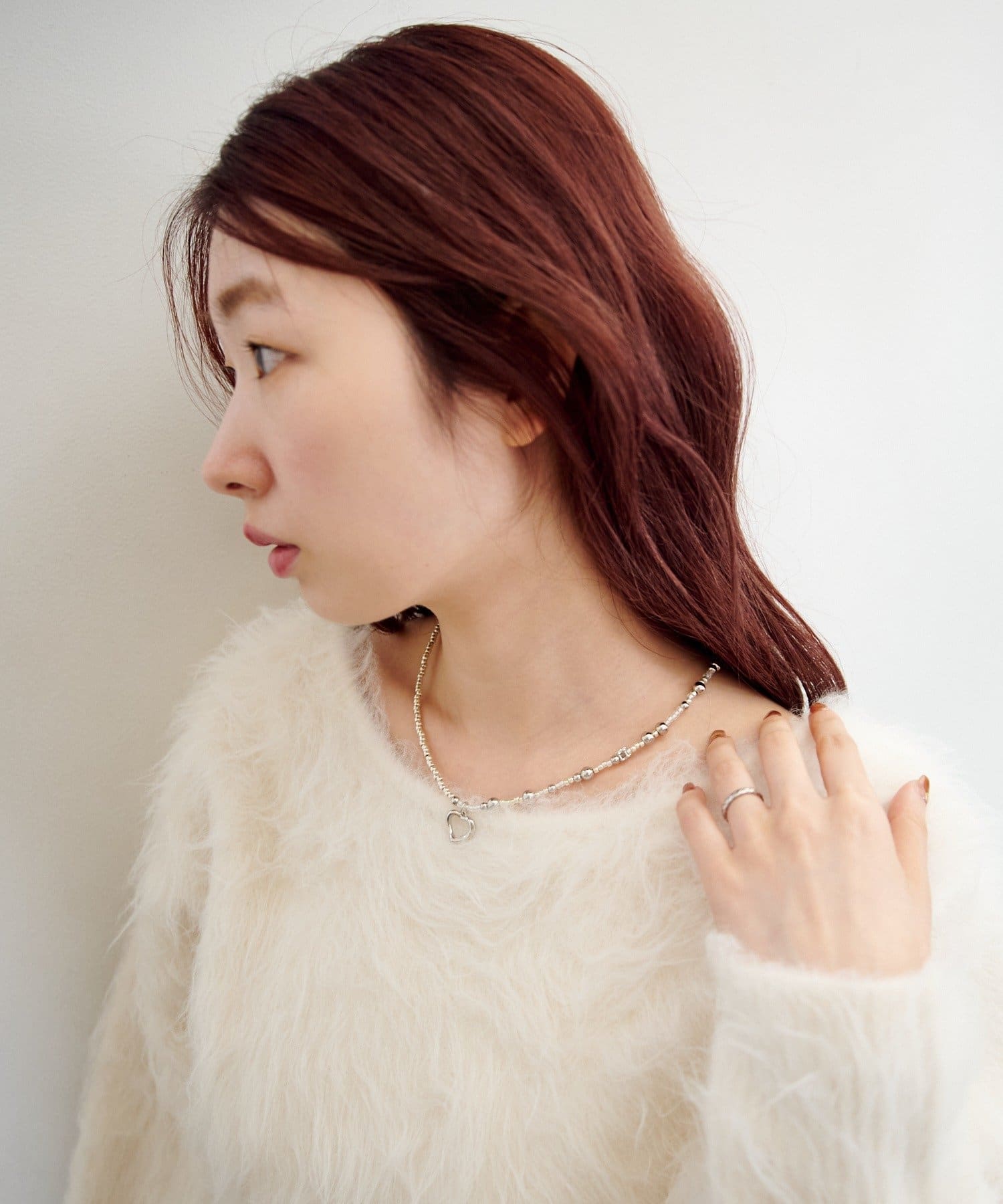 Kastane(カスタネ) 【fiw.】ハートビーズネックレス