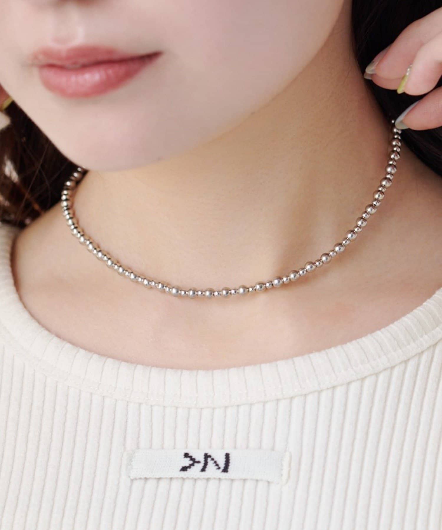 Kastane(カスタネ) 【fiw.】メタルビーズネックレス