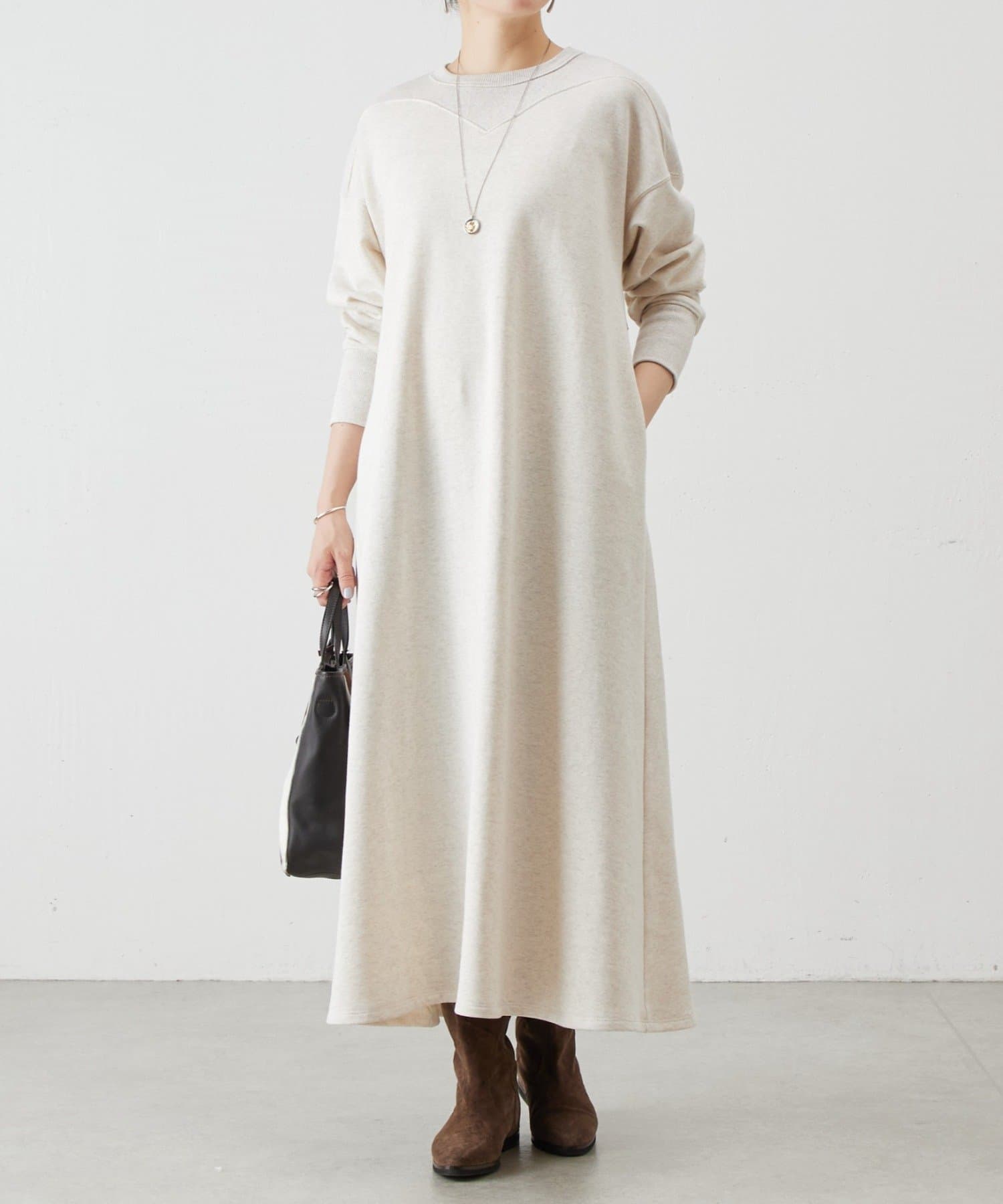 BEARDSLEY(ビアズリー) 切り替え裏毛ワンピース