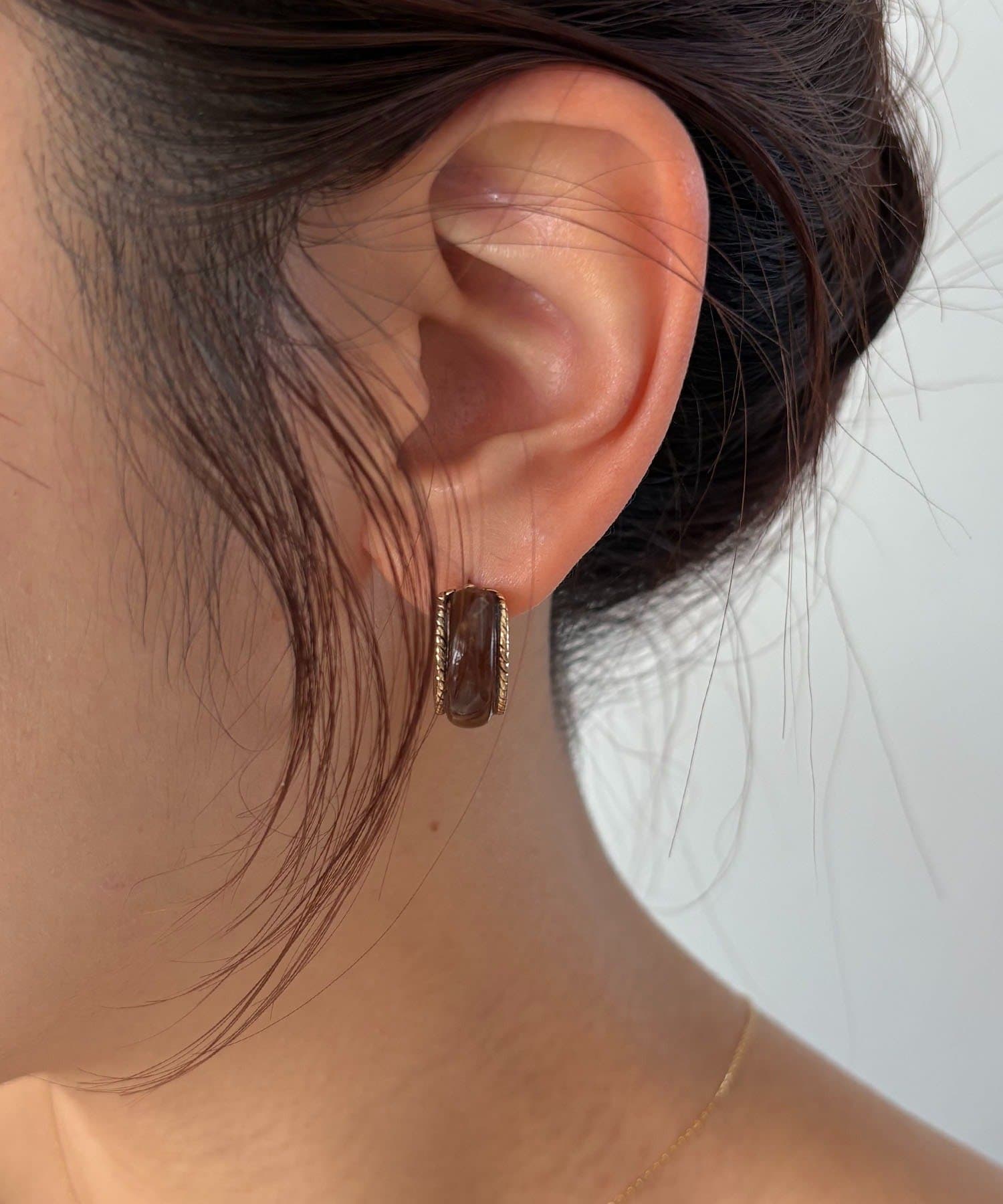 CAPRICIEUX LE'MAGE(カプリシュレマージュ) 〈GOLDY/ゴールディ〉ストーンビンテージ調ピアス