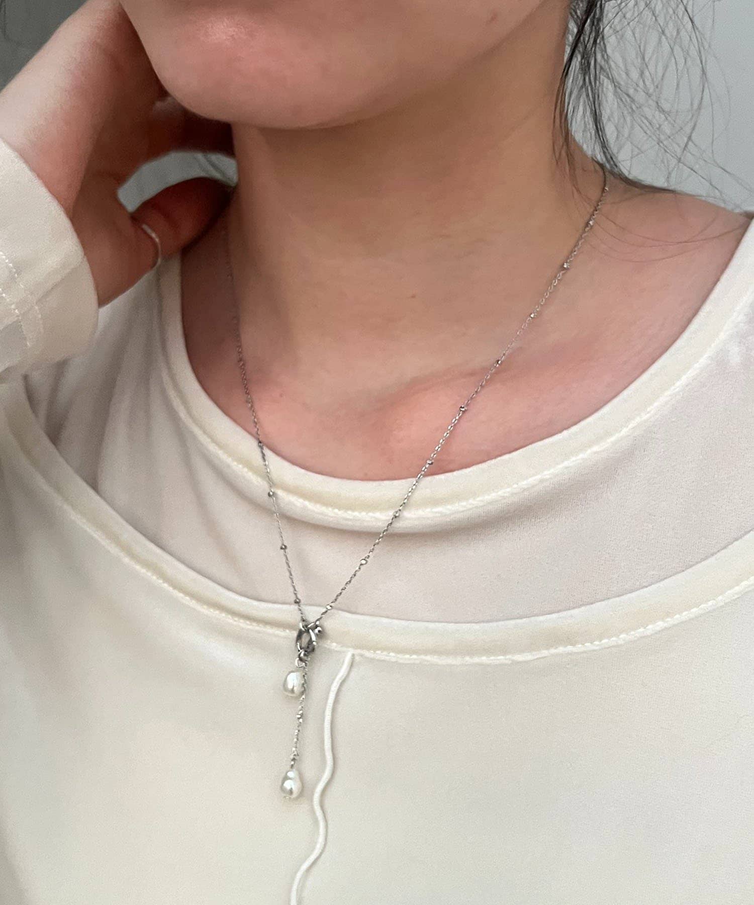 CAPRICIEUX LE'MAGE(カプリシュレマージュ) 〈GOLDY/ゴールディ〉マンテルパールネックレス