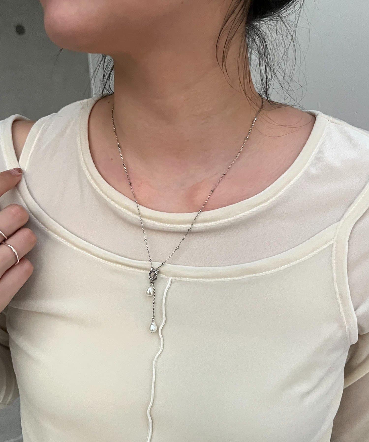 CAPRICIEUX LE'MAGE(カプリシュレマージュ) 〈GOLDY/ゴールディ〉マンテルパールネックレス