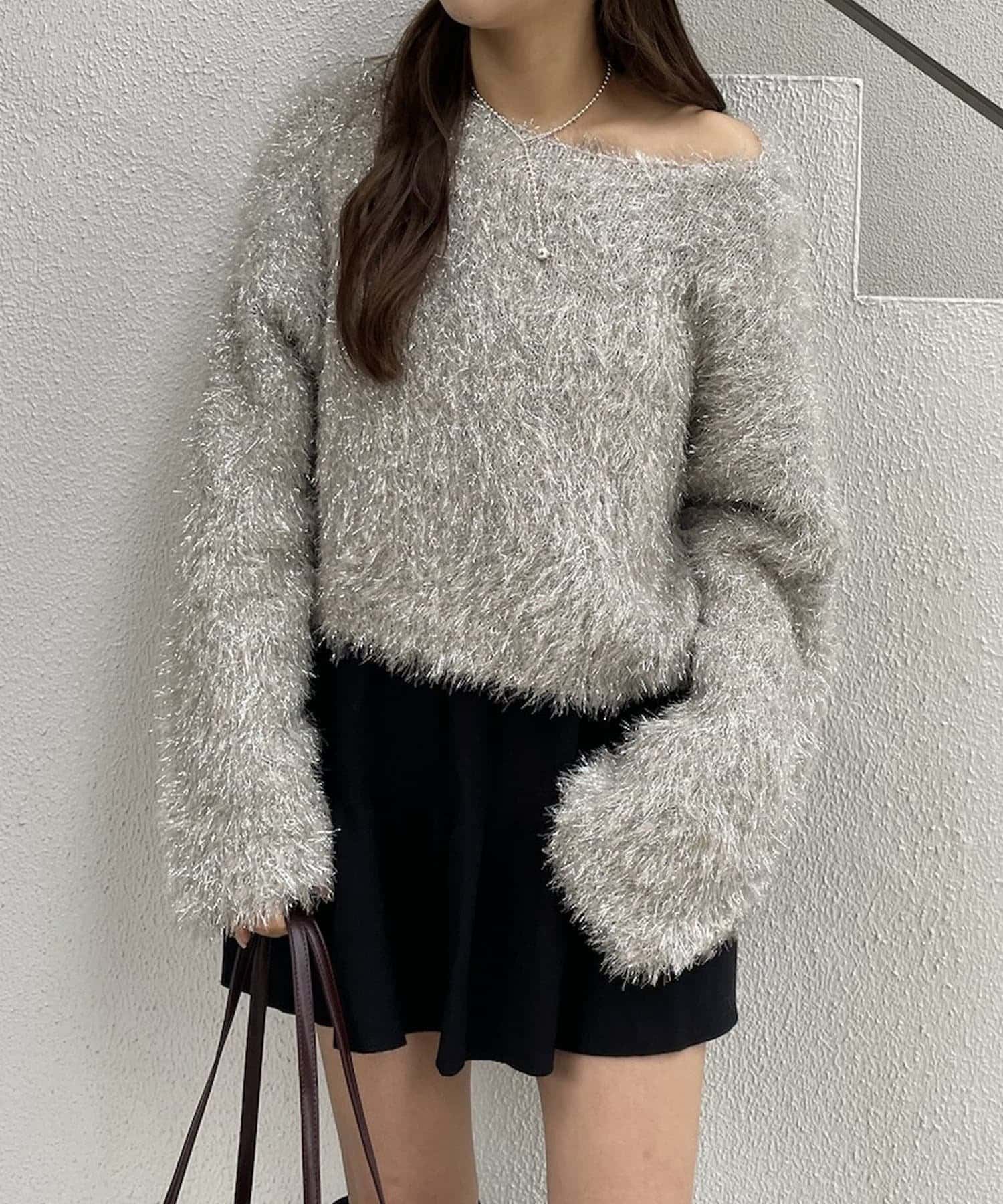 mline(エムライン) [mline]【大好評リバイバル！】ラメシャギーニット