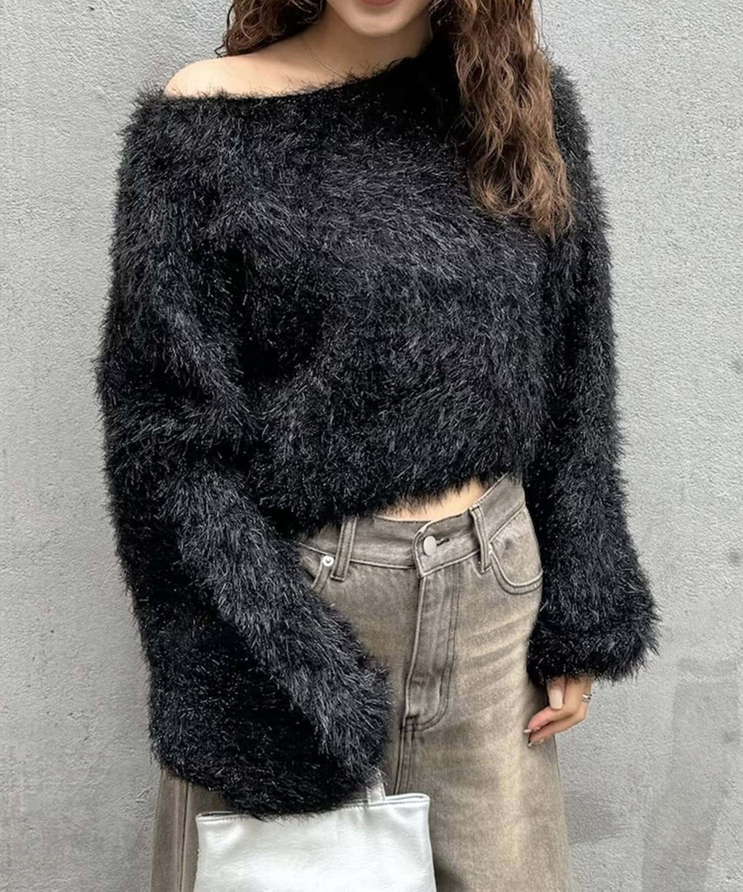 mline(エムライン) [mline]【大好評リバイバル！】ラメシャギーニット