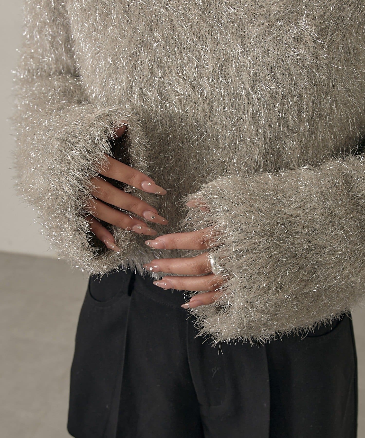 mline(エムライン) [mline]【大好評リバイバル！】ラメシャギーニット