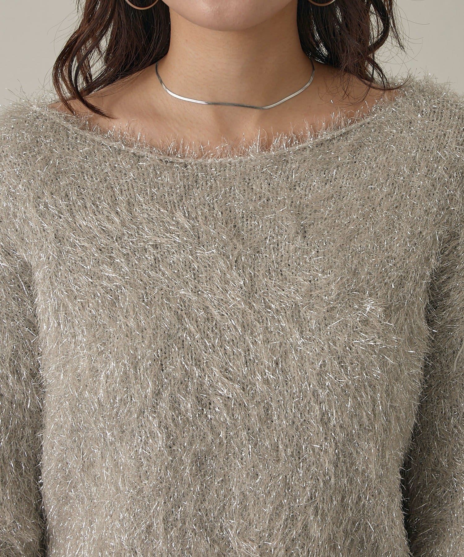 mline(エムライン) [mline]【大好評リバイバル！】ラメシャギーニット