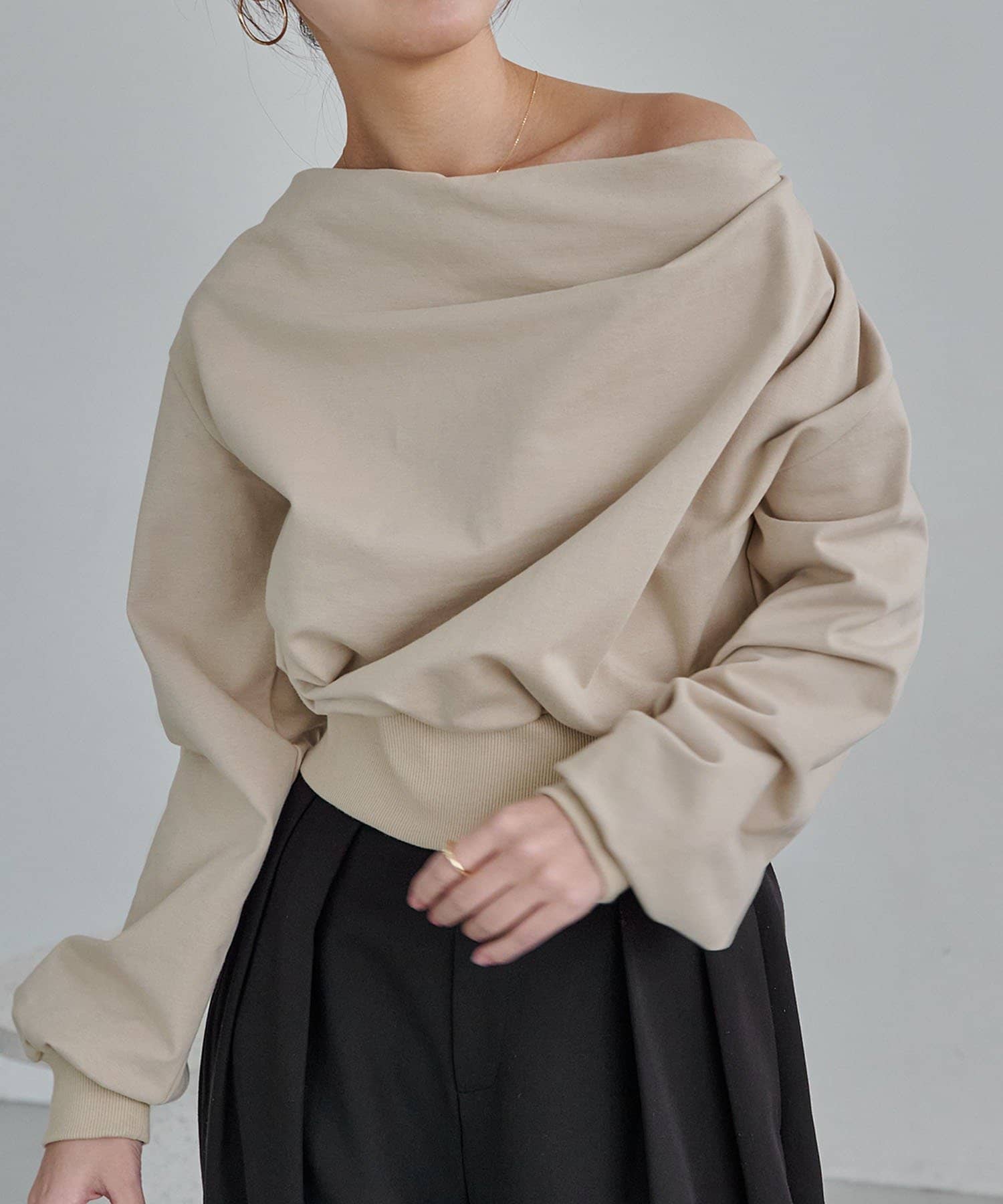 CAPRICIEUX LE'MAGE(カプリシュレマージュ) ドレープスウェット