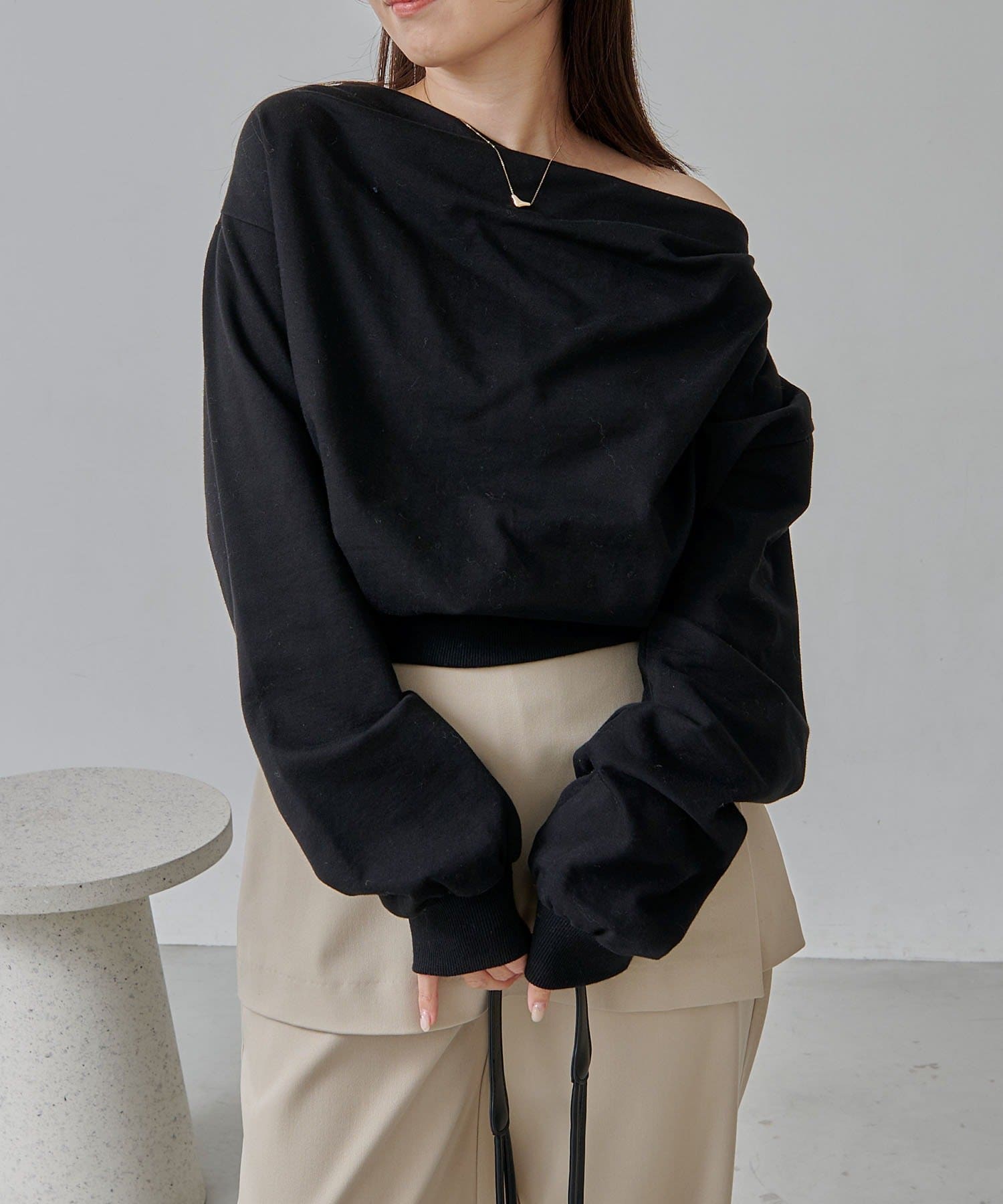 CAPRICIEUX LE'MAGE(カプリシュレマージュ) ドレープスウェット