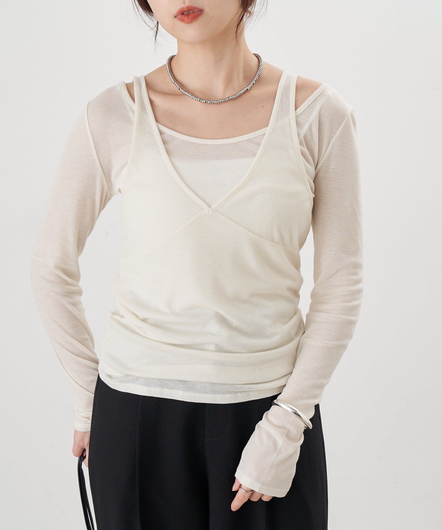 SHENERY(シーナリー) 【26SS予約】ビスチェレイヤードカットソー