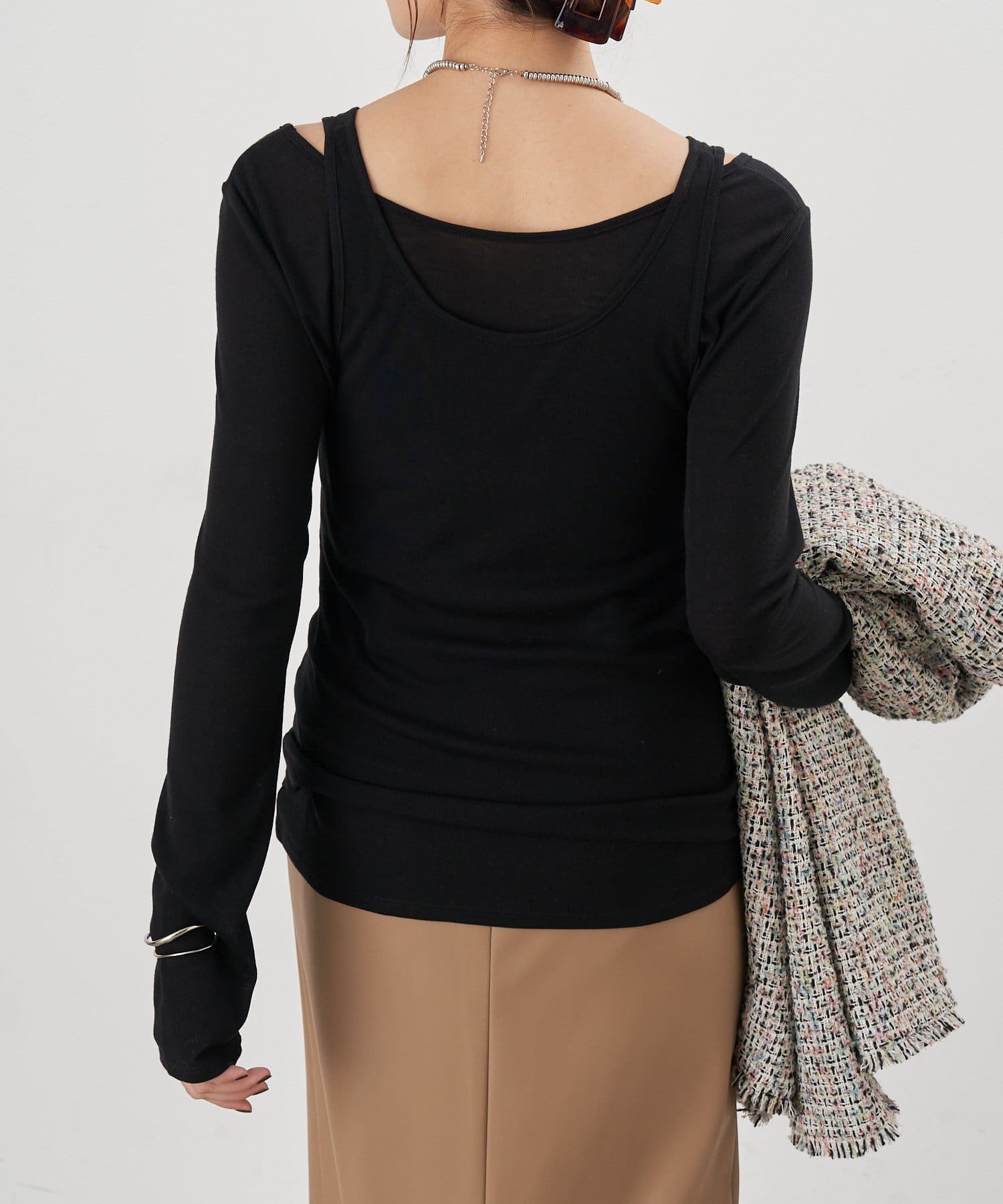 SHENERY(シーナリー) 【26SS予約】ビスチェレイヤードカットソー