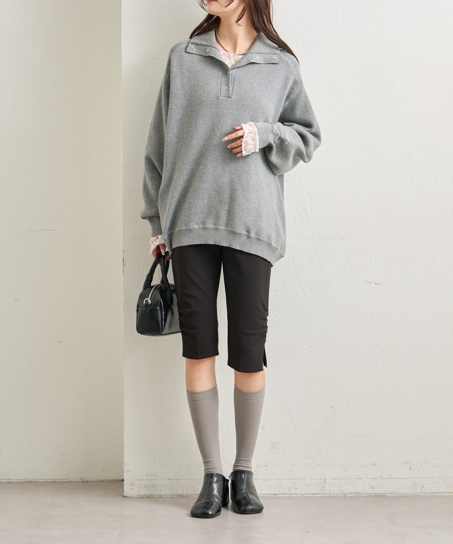 mystic(ミスティック) 裾ギャザーバイカーパンツ