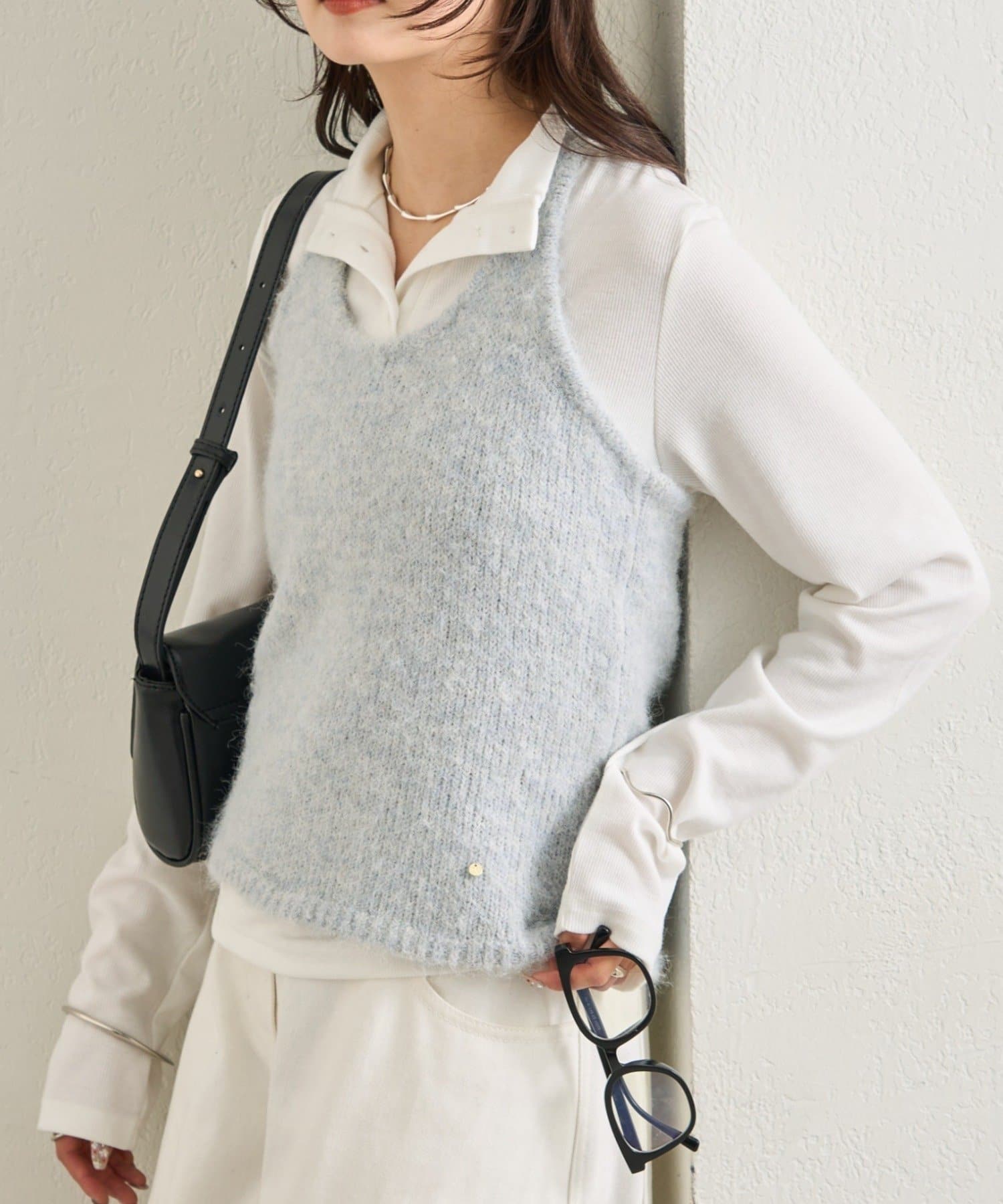 mystic(ミスティック) ふわふわホルターニットビスチェ