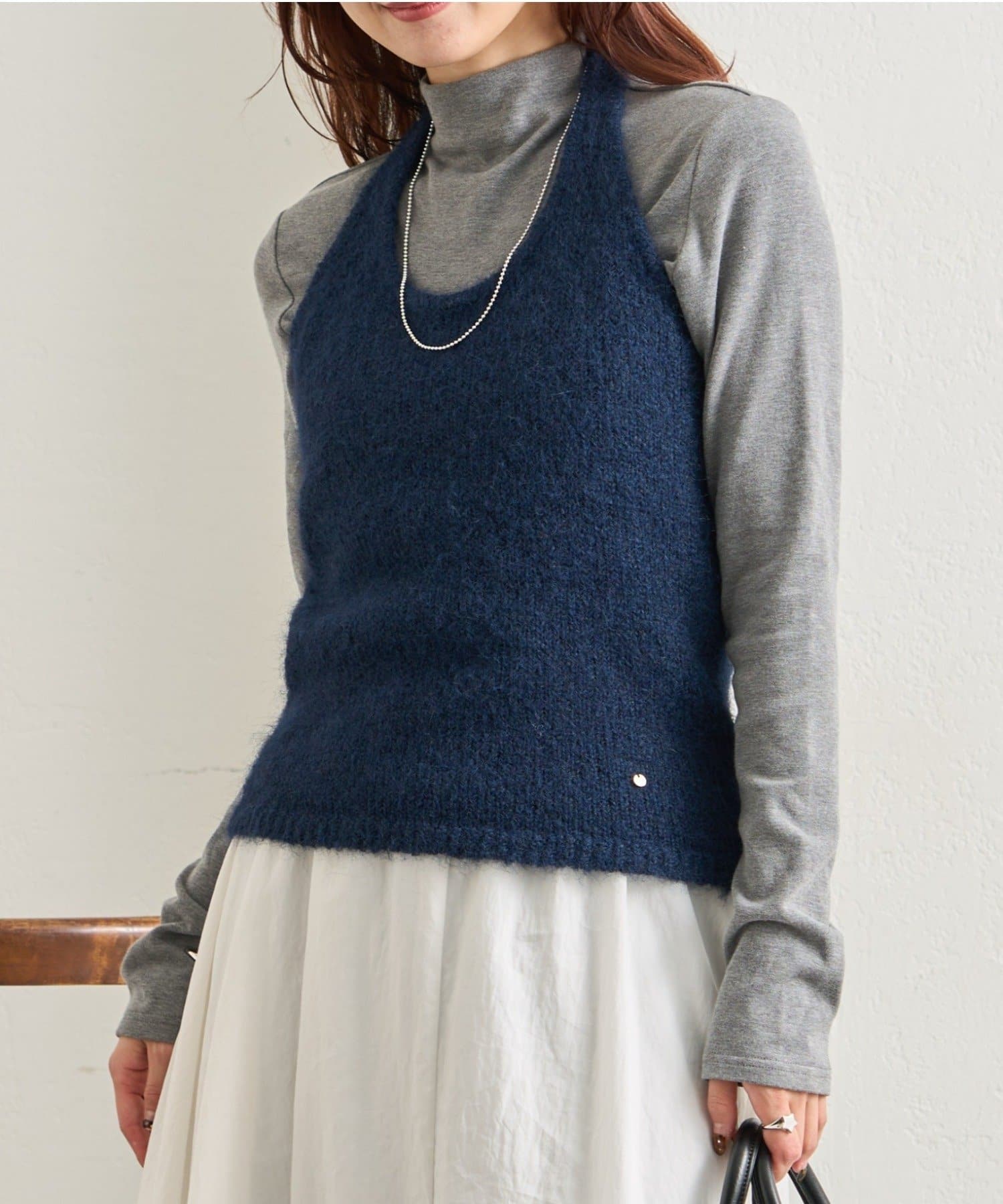 mystic(ミスティック) ふわふわホルターニットビスチェ