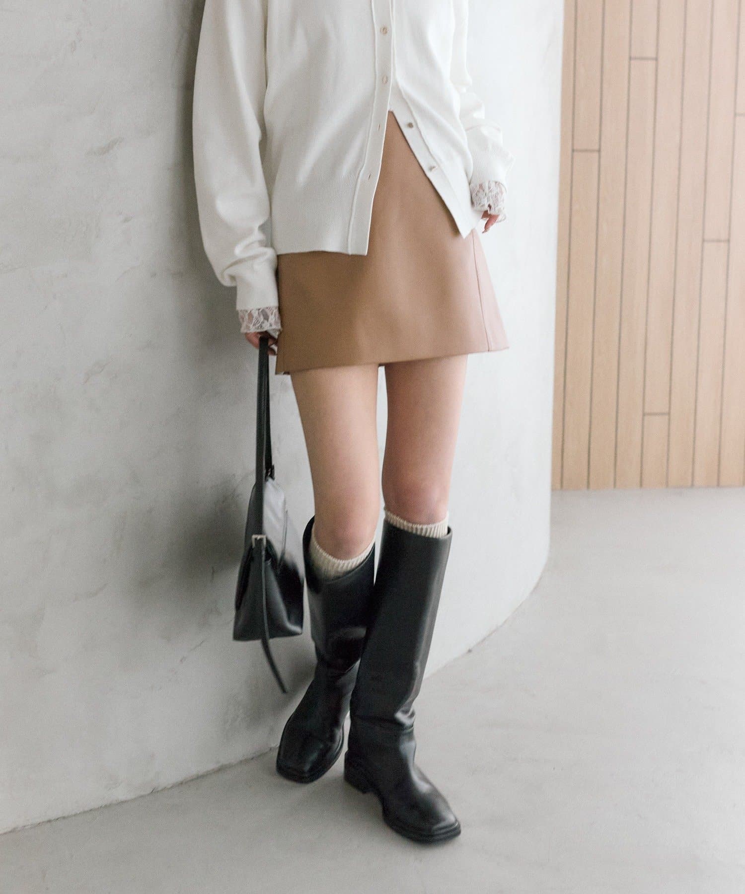 mystic(ミスティック) 【SET UPで着用もおすすめ◎】フェイクレザーミニスカート