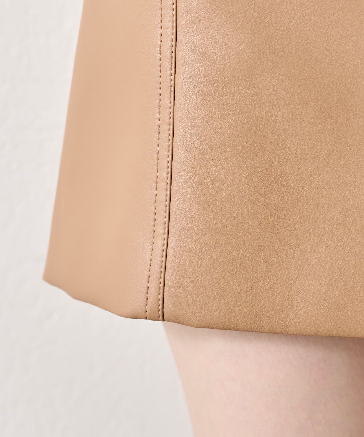 mystic(ミスティック) 【SET UPで着用もおすすめ◎】フェイクレザーミニスカート