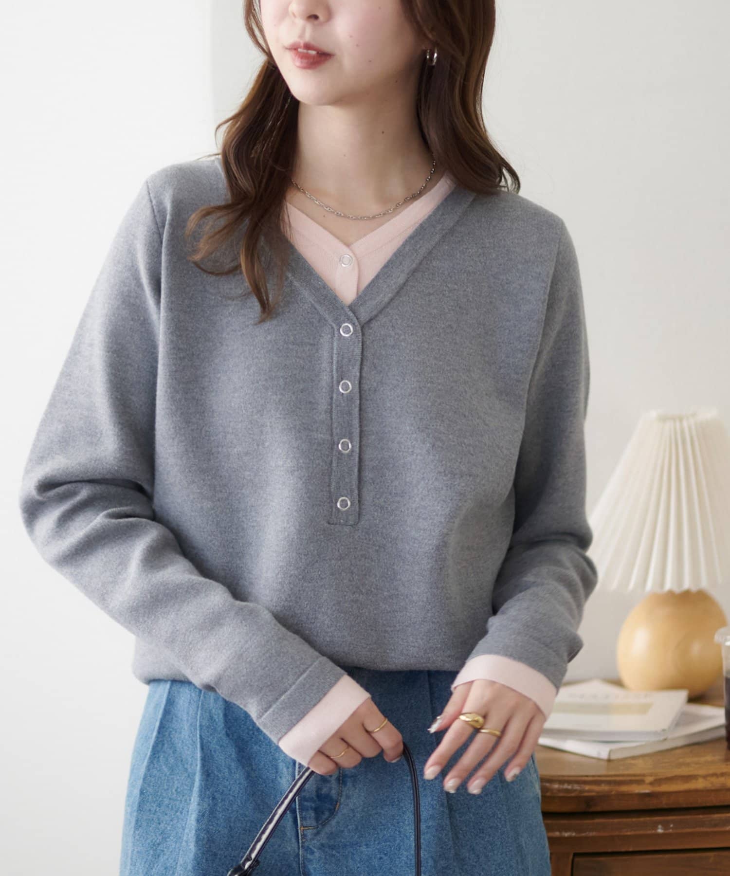 DISCOAT(ディスコート) 【SS先行予約】レイヤード風リングドットヘンリー