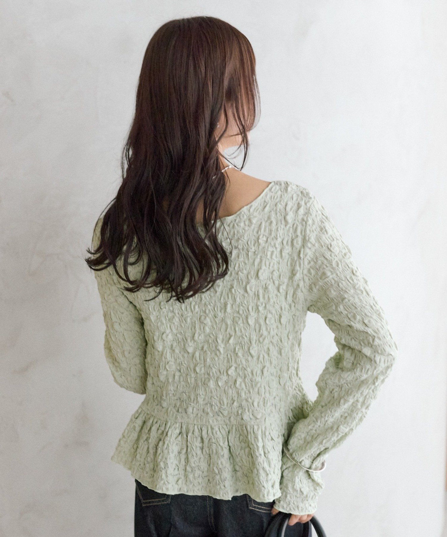 mystic(ミスティック) シャーリングペプラム TOPS