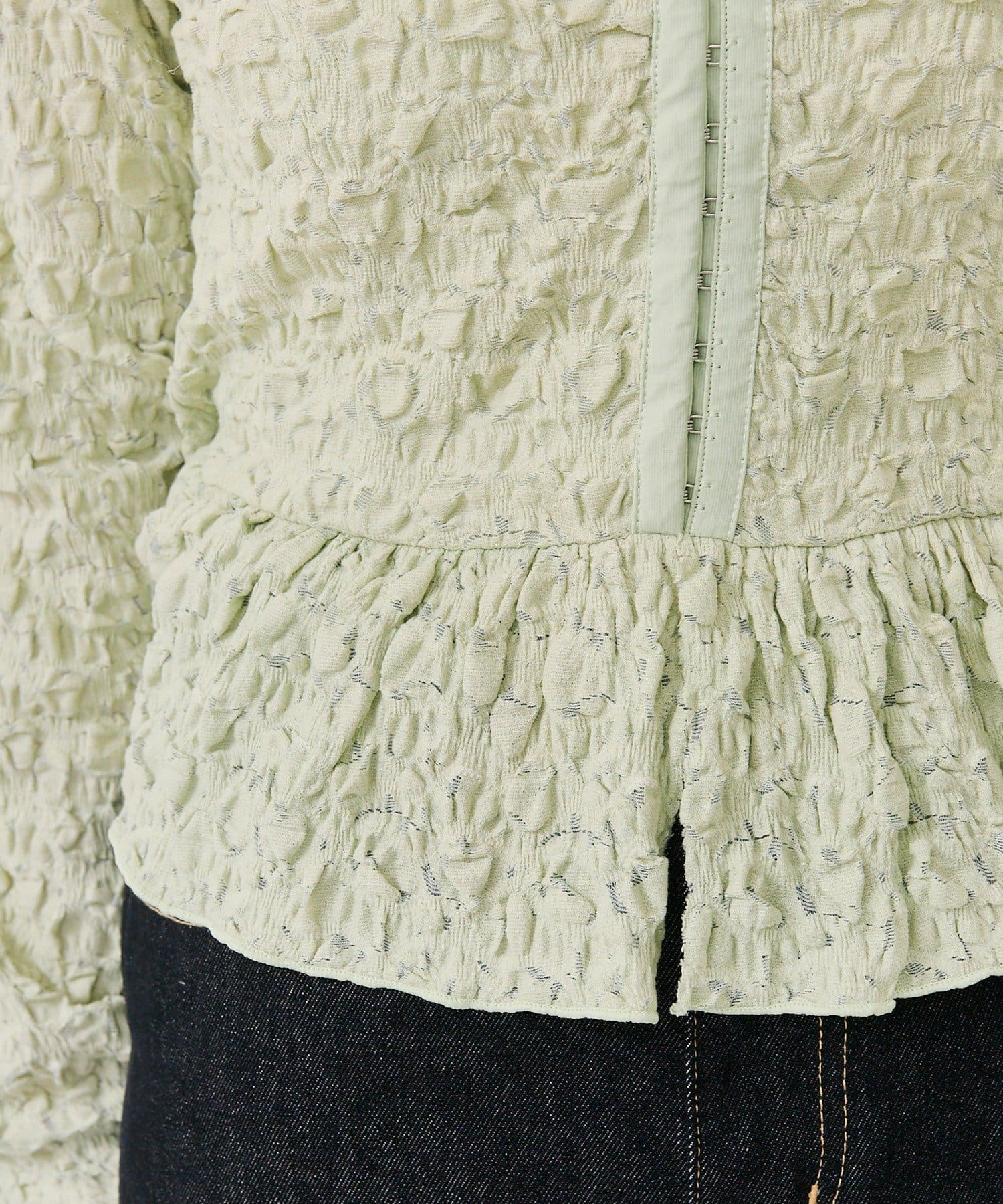 mystic(ミスティック) シャーリングペプラム TOPS