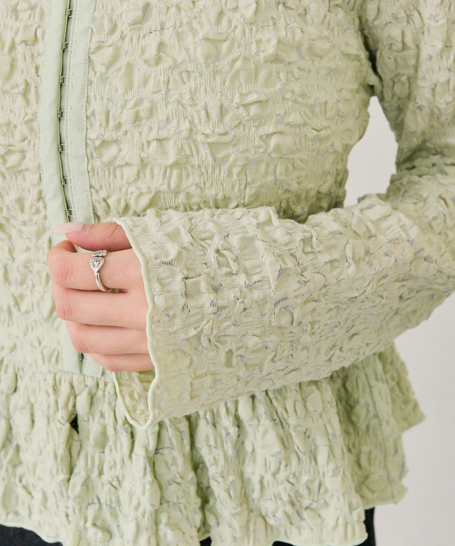 mystic(ミスティック) シャーリングペプラム TOPS