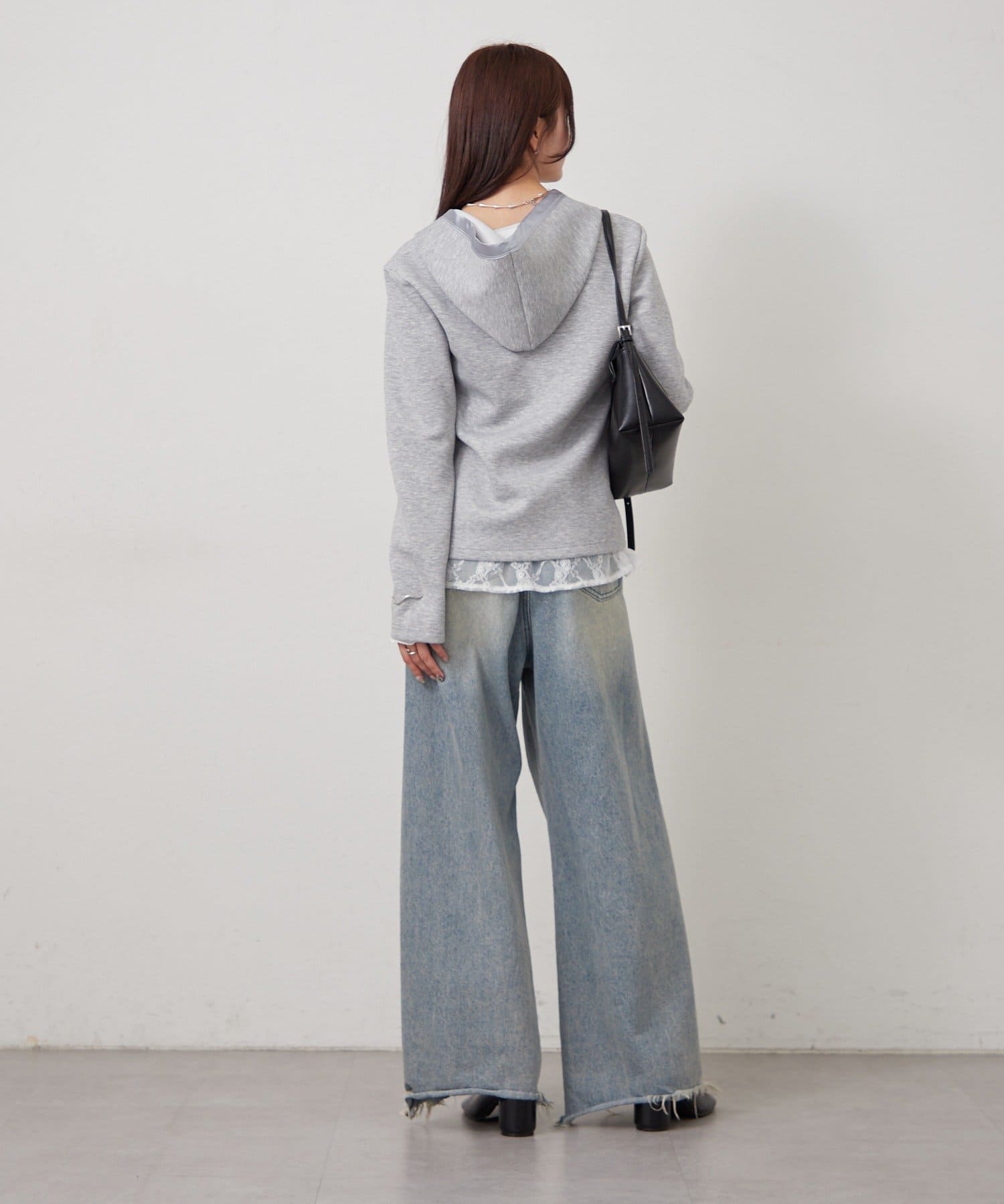 mystic(ミスティック) サテン切り替えポンチフーディ