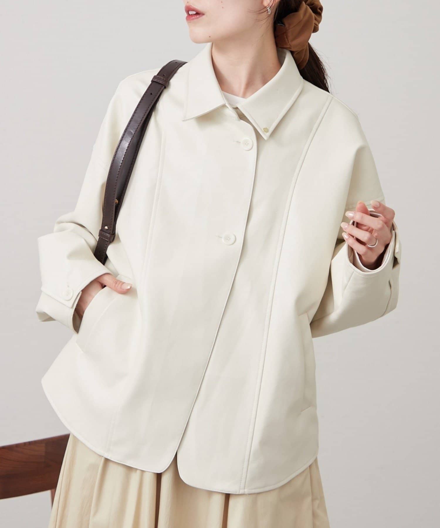 mystic(ミスティック) レザーシャツジャケット