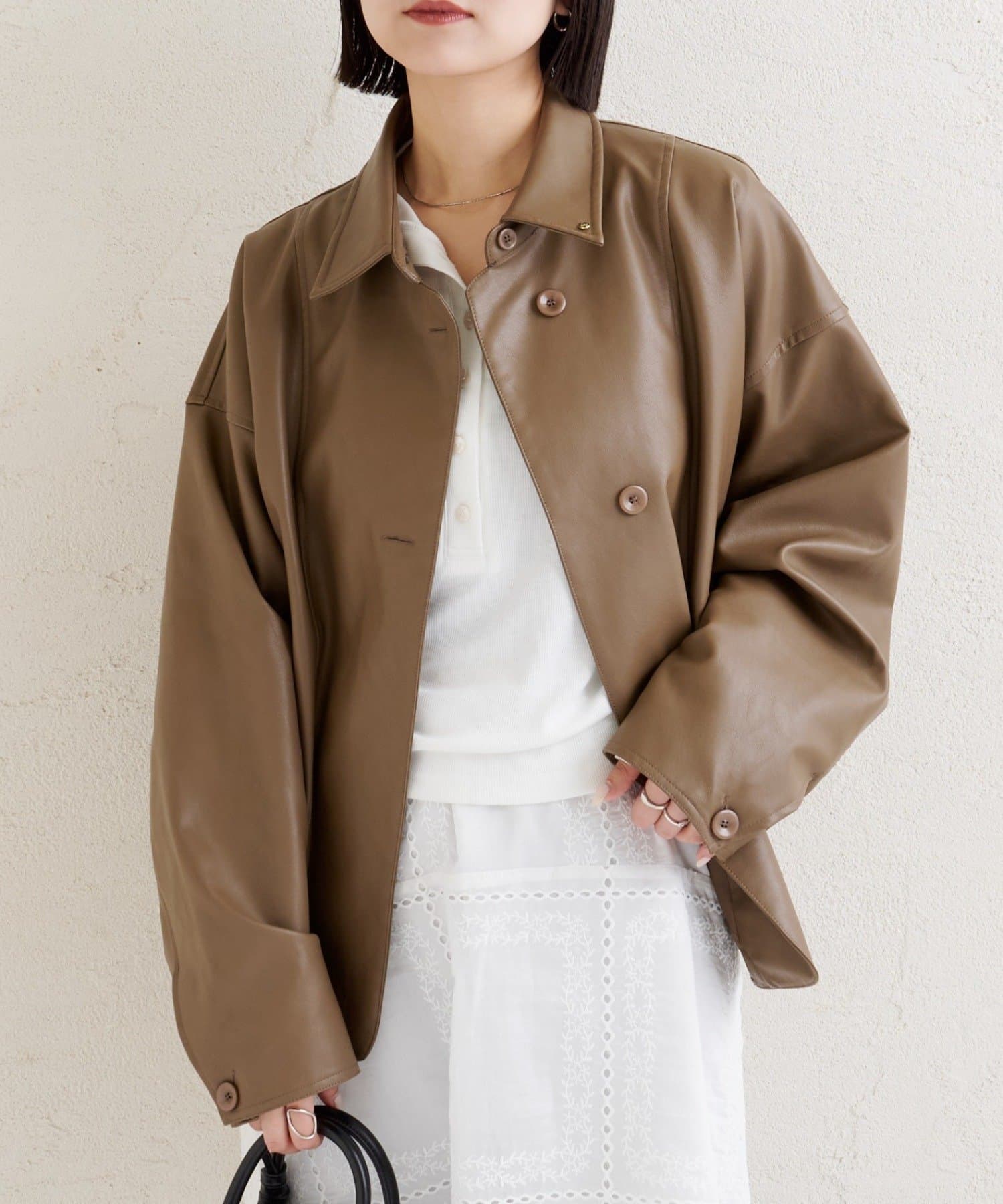 mystic(ミスティック) レザーシャツジャケット