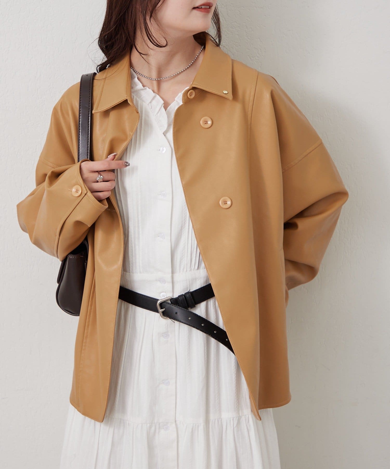 mystic(ミスティック) レザーシャツジャケット