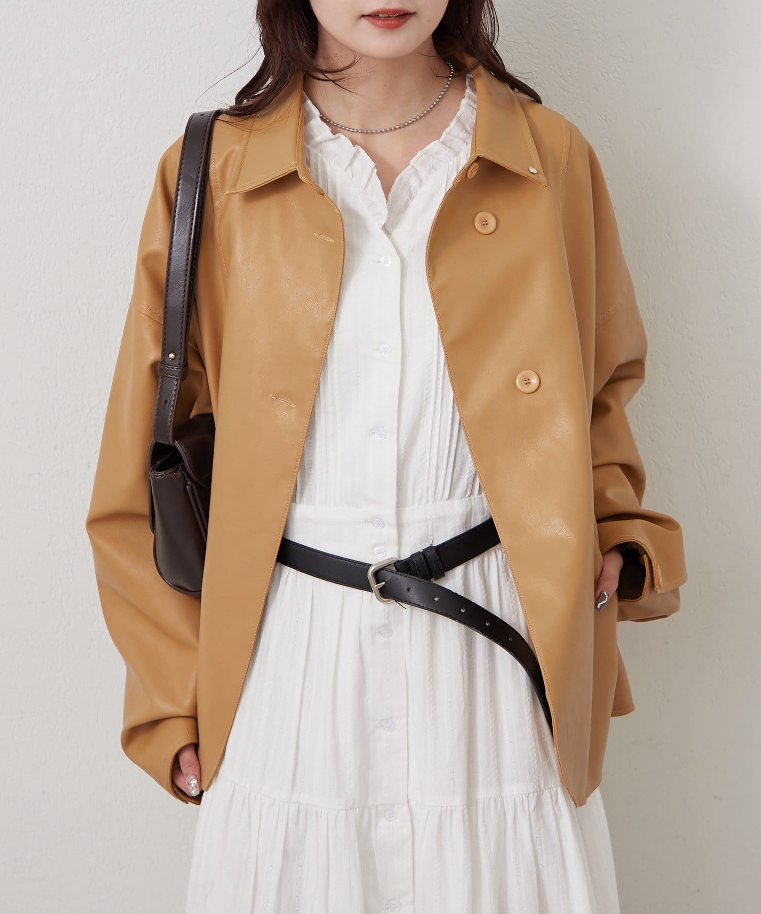 mystic(ミスティック) レザーシャツジャケット