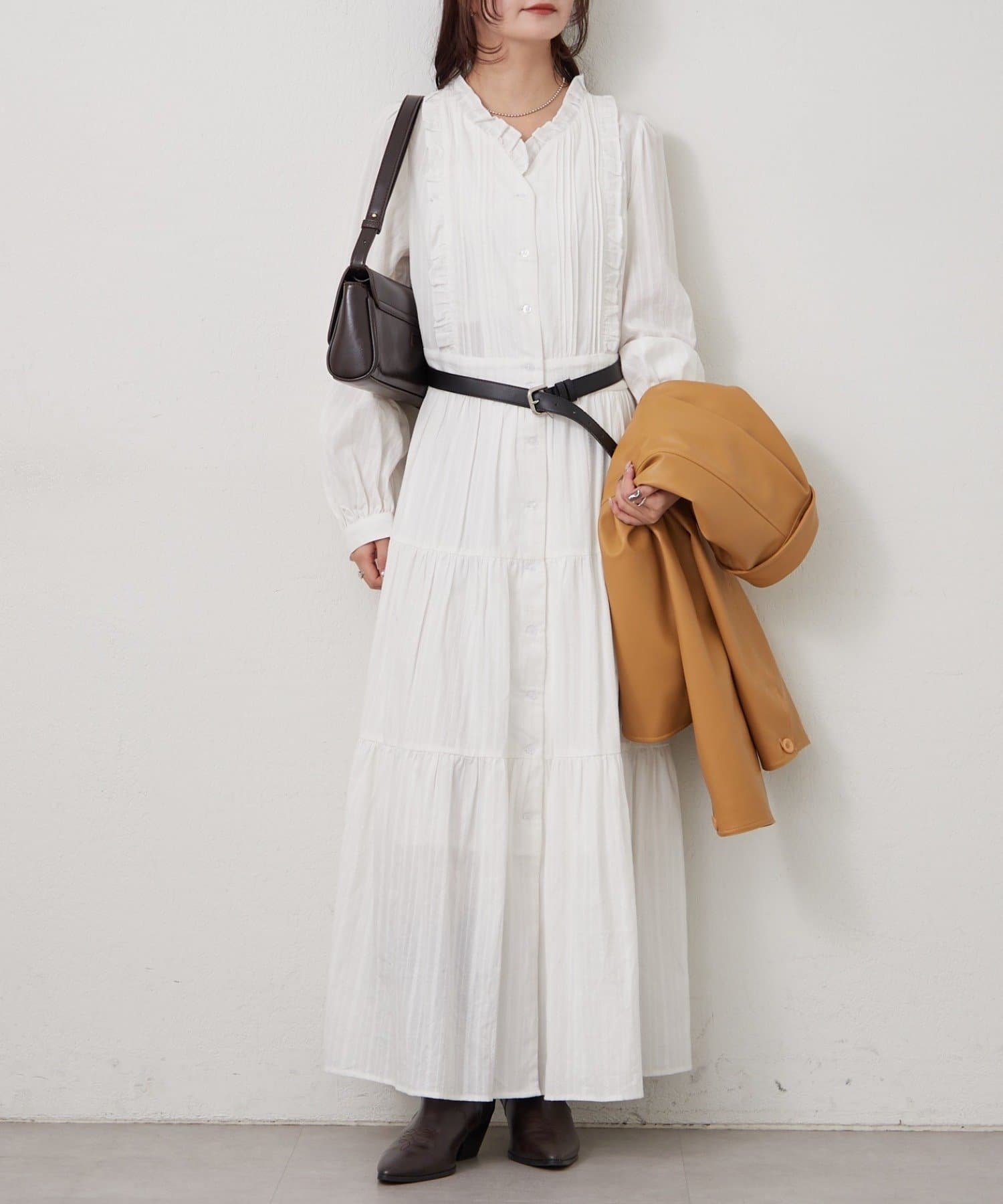 mystic(ミスティック) コットンフリルワンピース