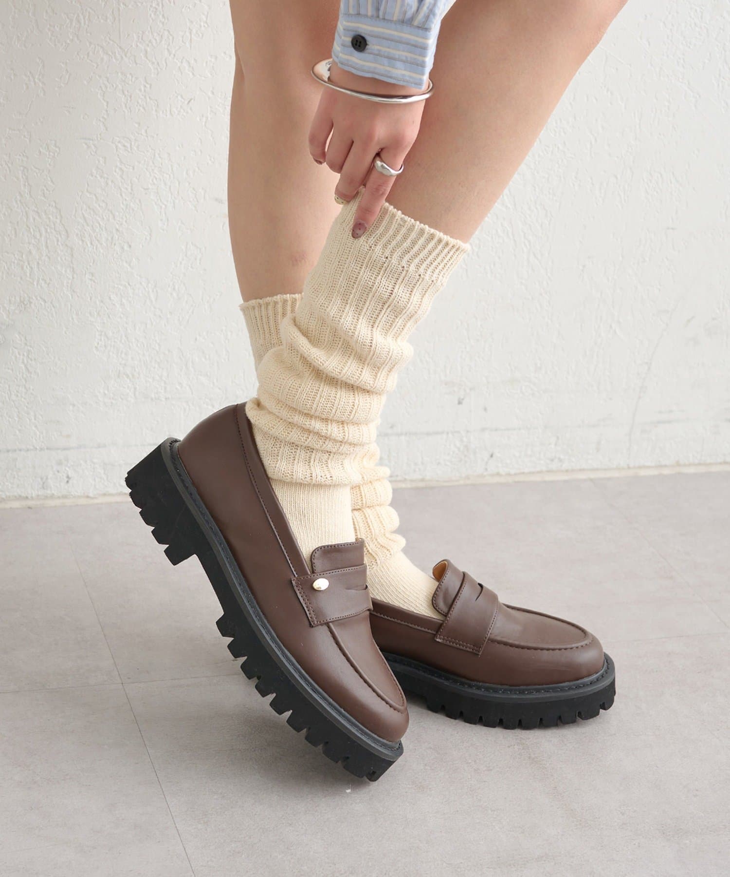 mystic(ミスティック) チャーム付きボリュームローファー