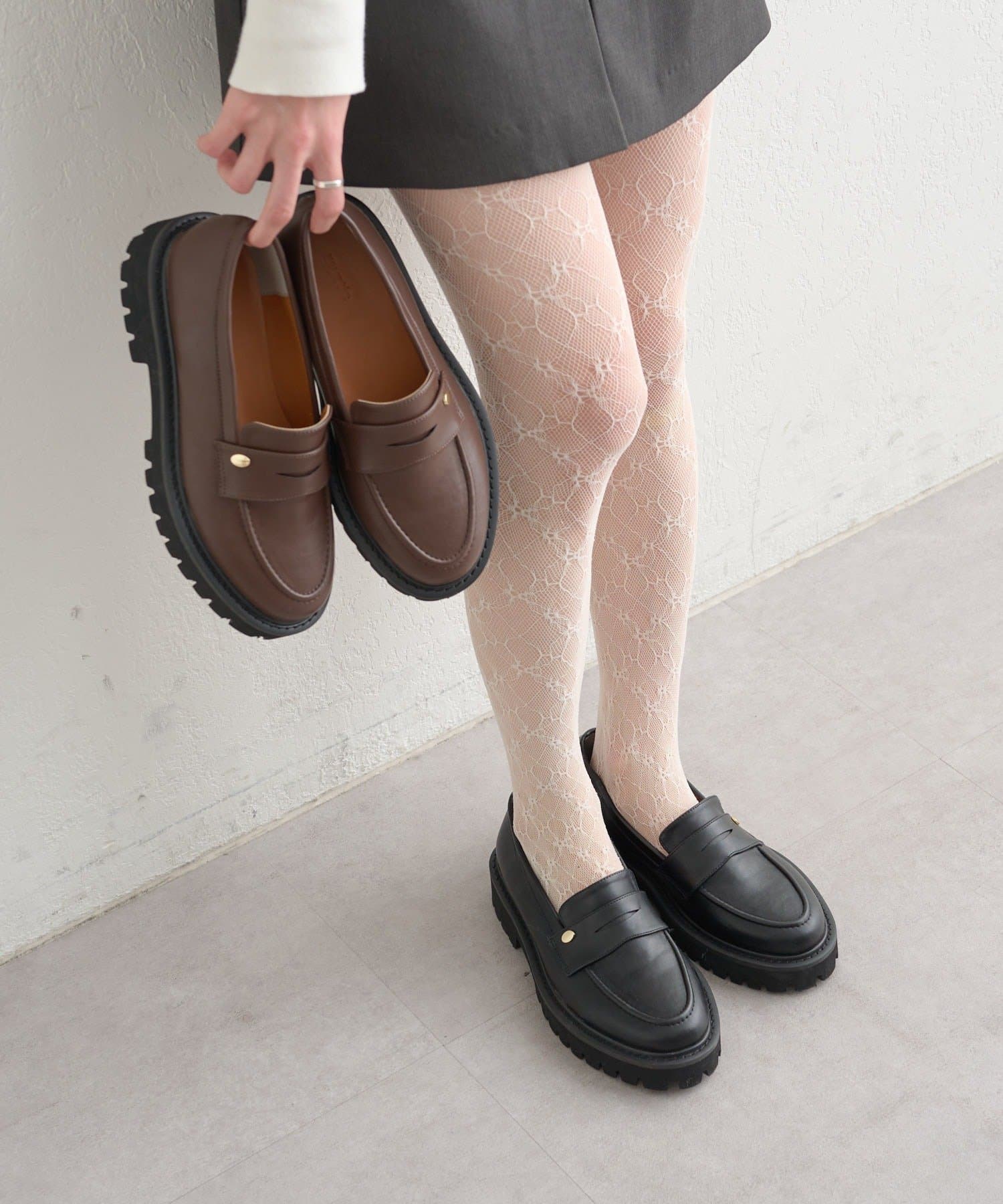 mystic(ミスティック) チャーム付きボリュームローファー