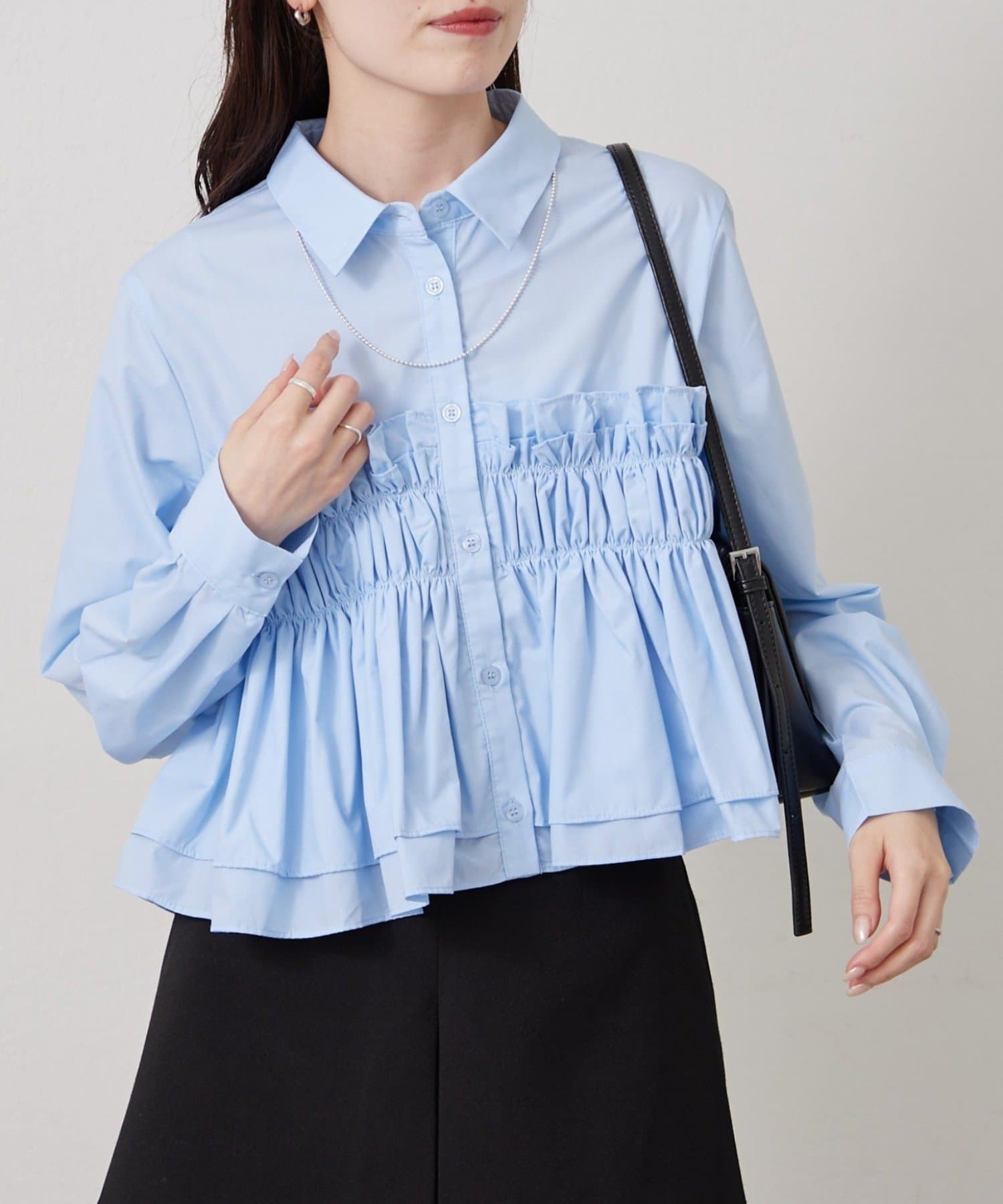 mystic(ミスティック) シャーリングティアード ブラウス