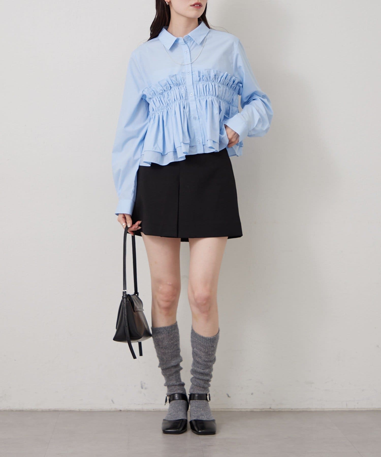 mystic(ミスティック) シャーリングティアード ブラウス