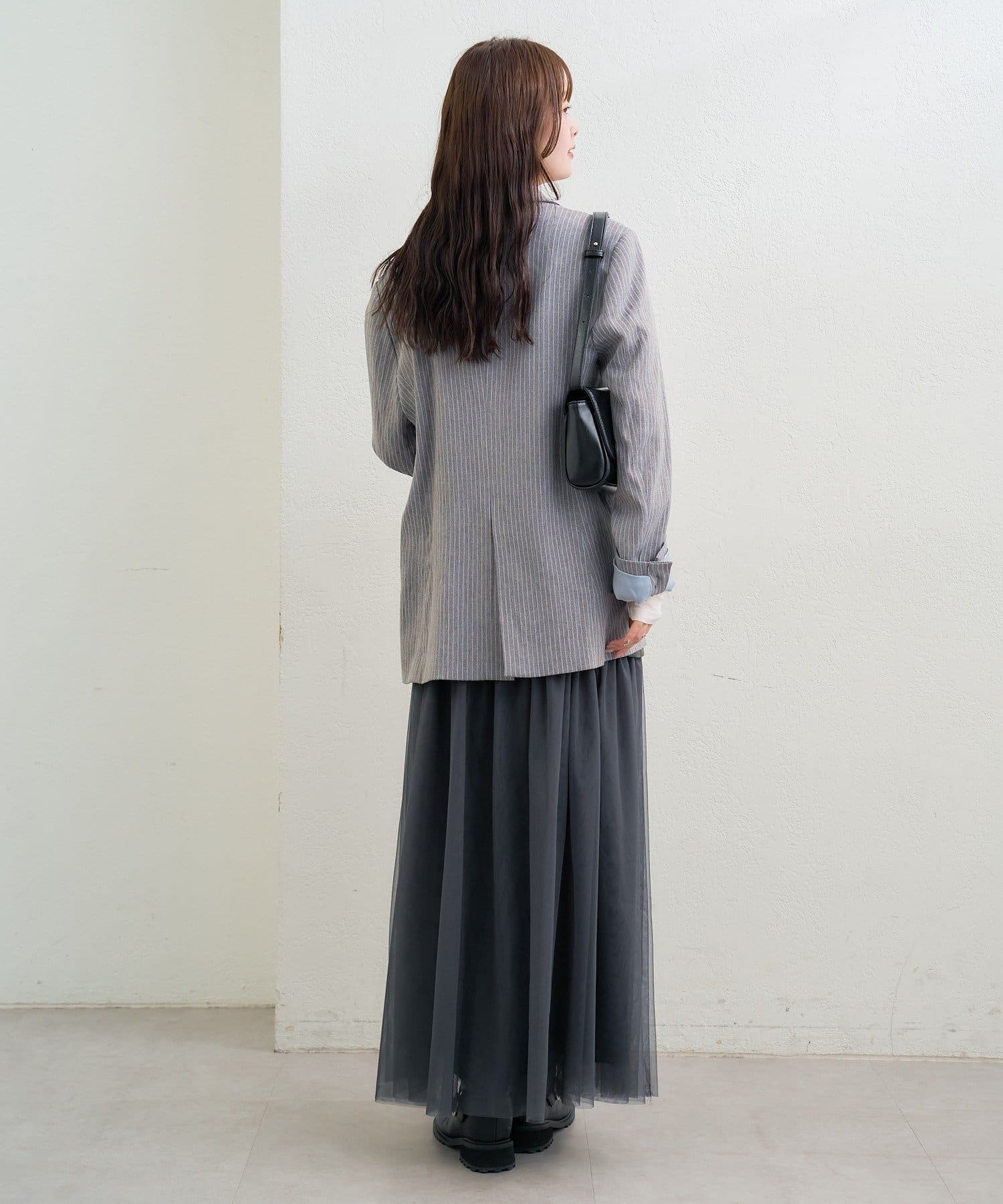 mystic(ミスティック) ストライプテーラードジャケット