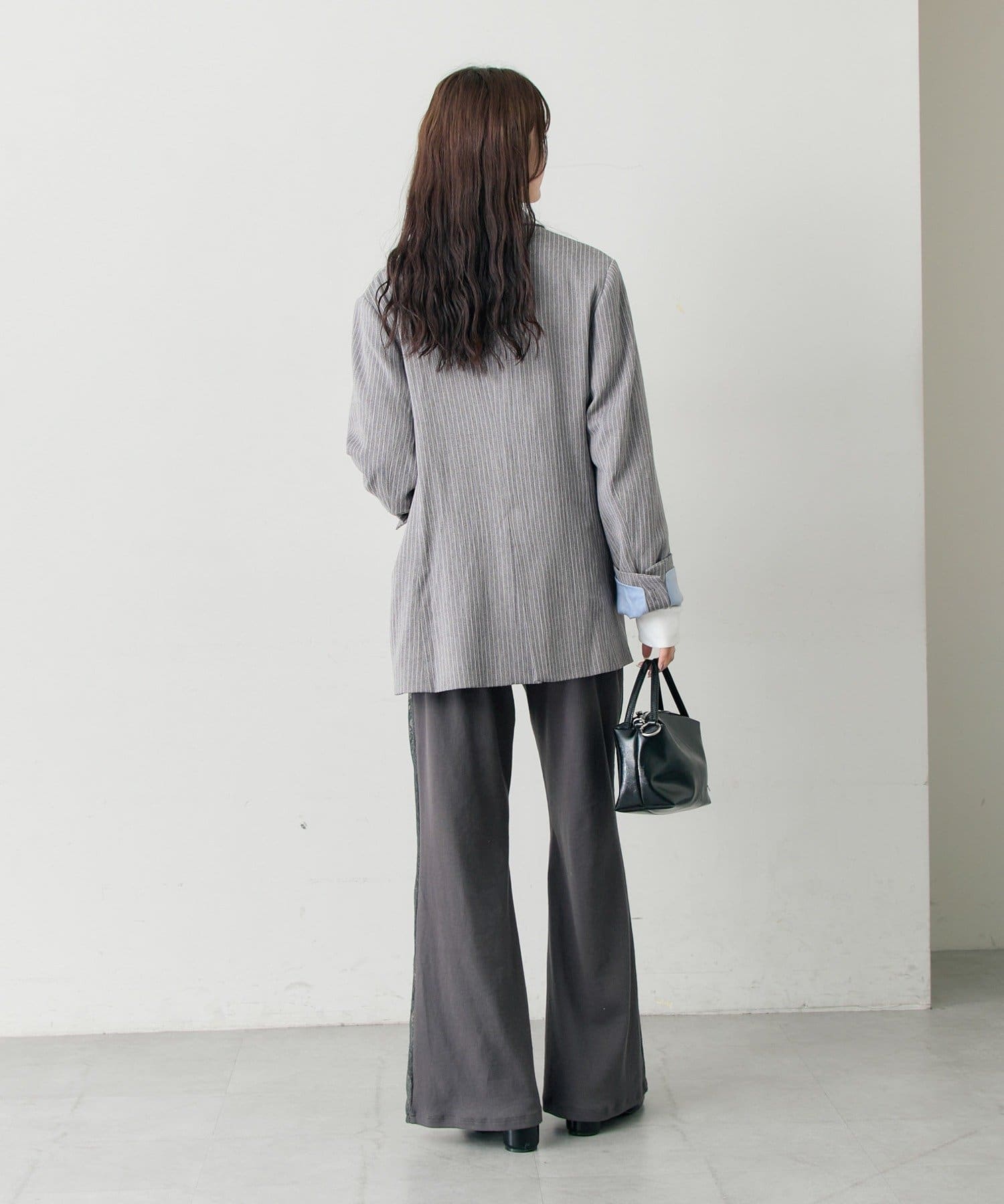 mystic(ミスティック) ストライプテーラードジャケット