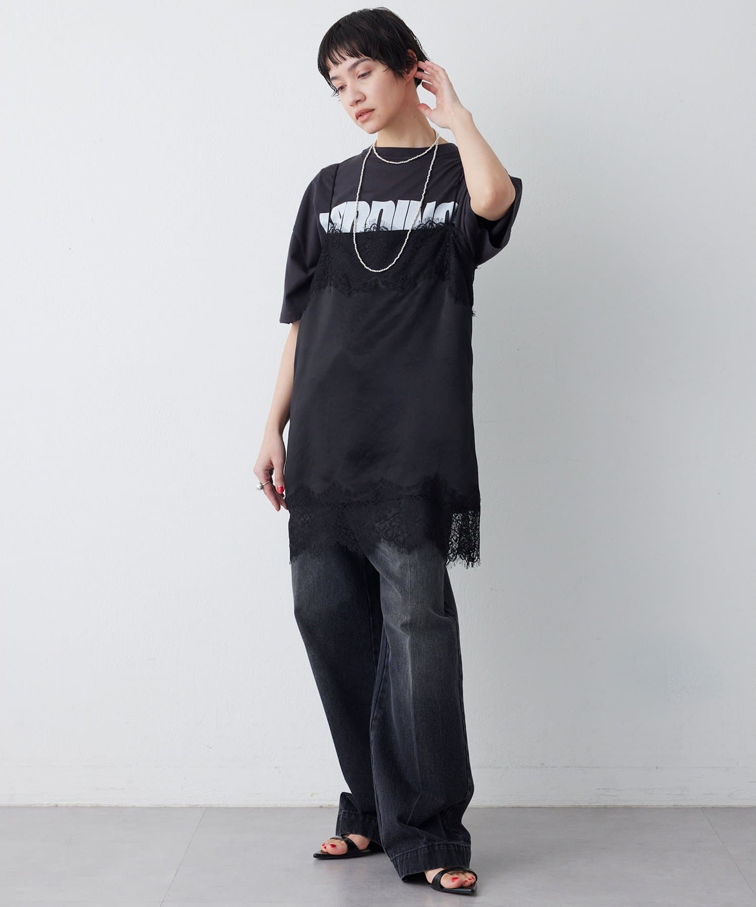 Whim Gazette(ウィム ガゼット) KIDDINGロゴTシャツ