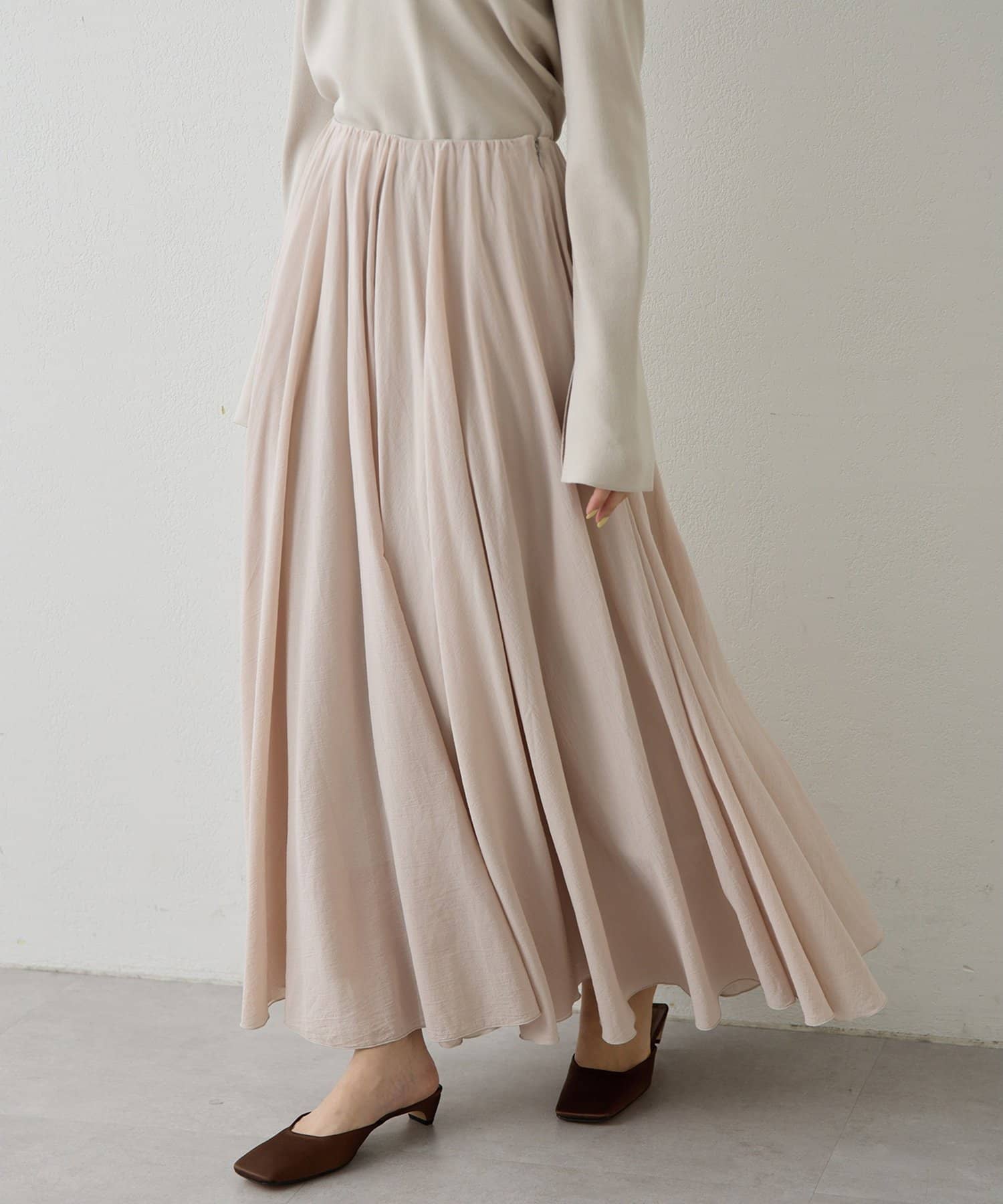 Whim Gazette(ウィム ガゼット) 製品染めカラースカート