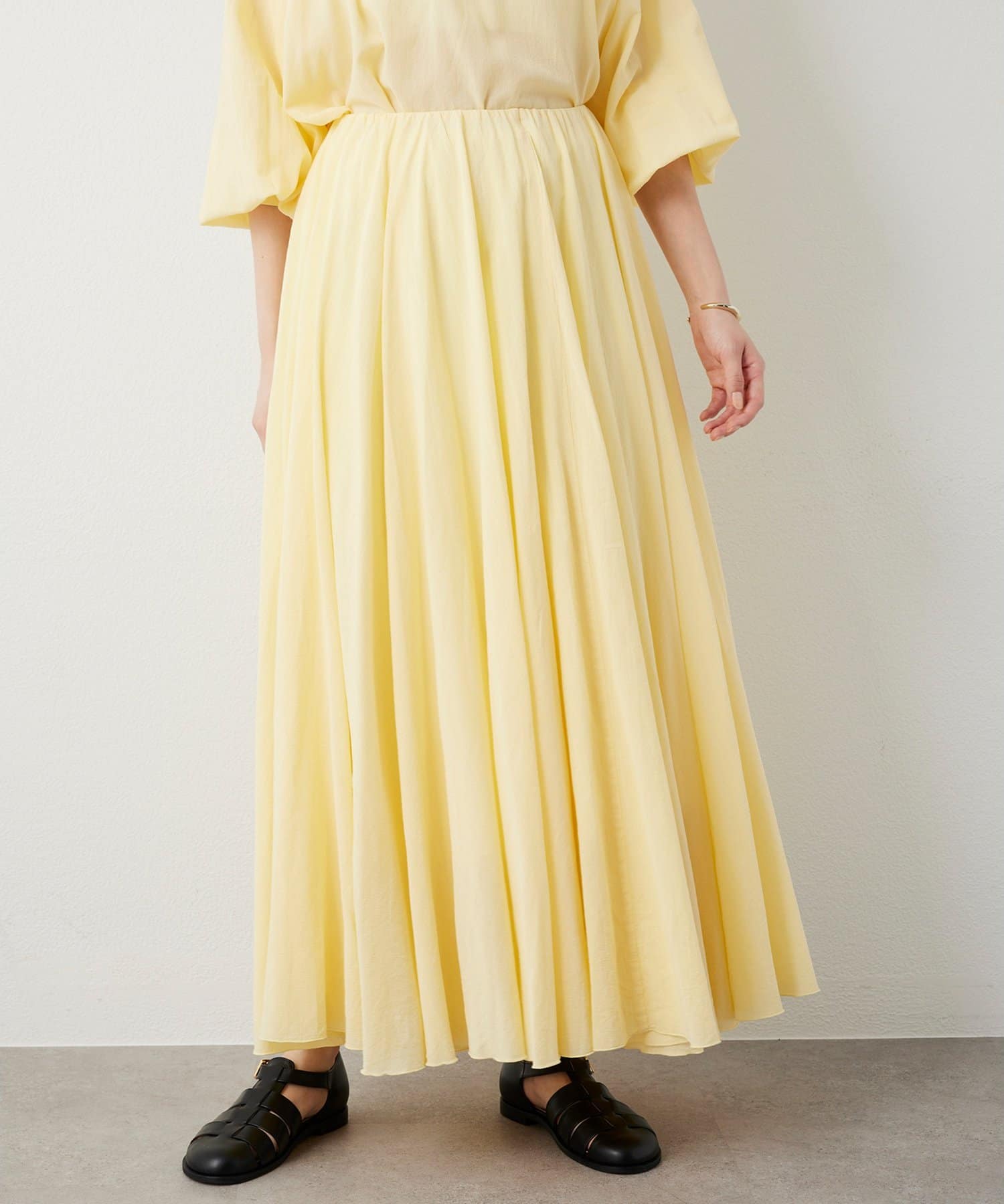 Whim Gazette(ウィム ガゼット) 製品染めカラースカート