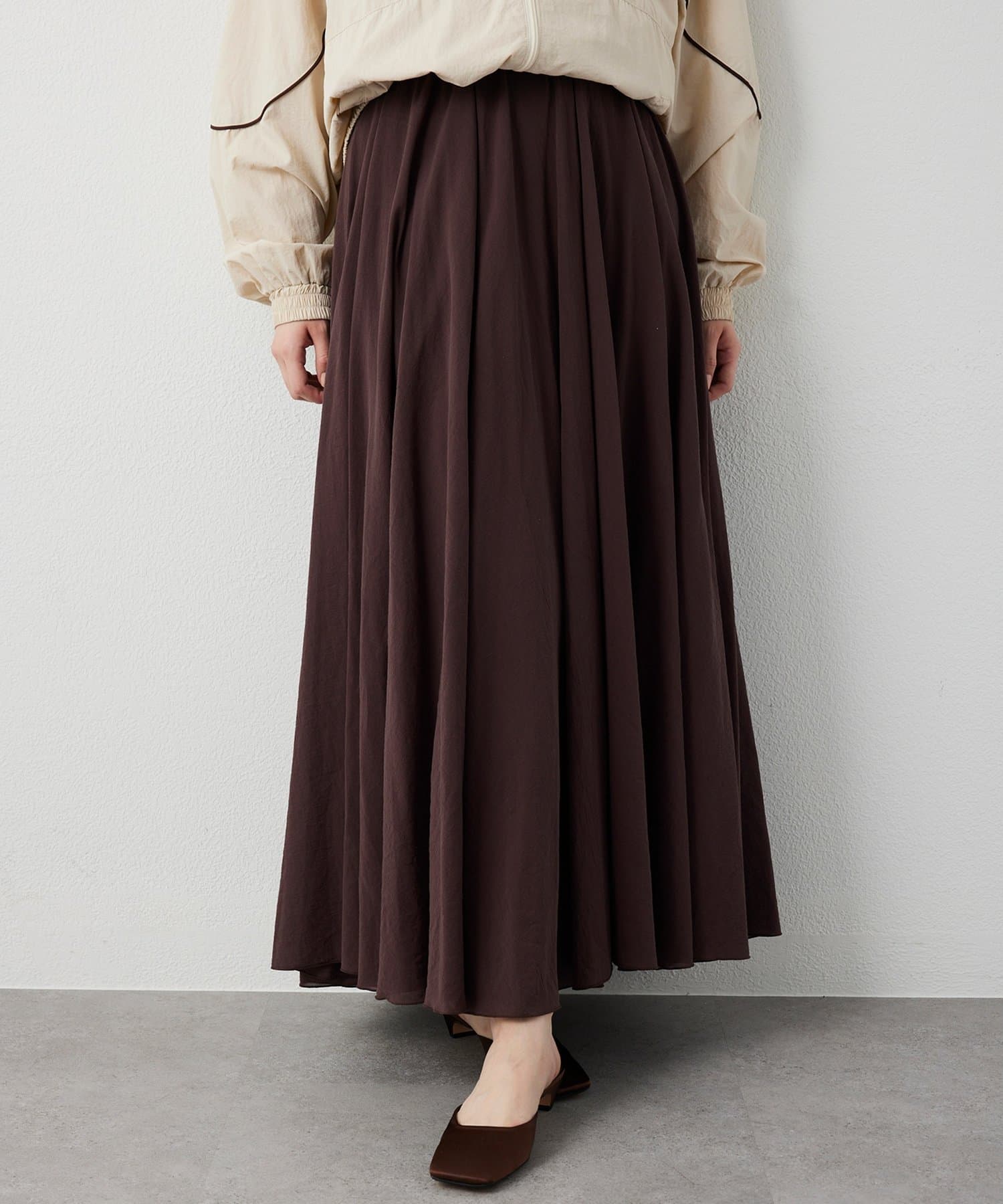 Whim Gazette(ウィム ガゼット) 製品染めカラースカート