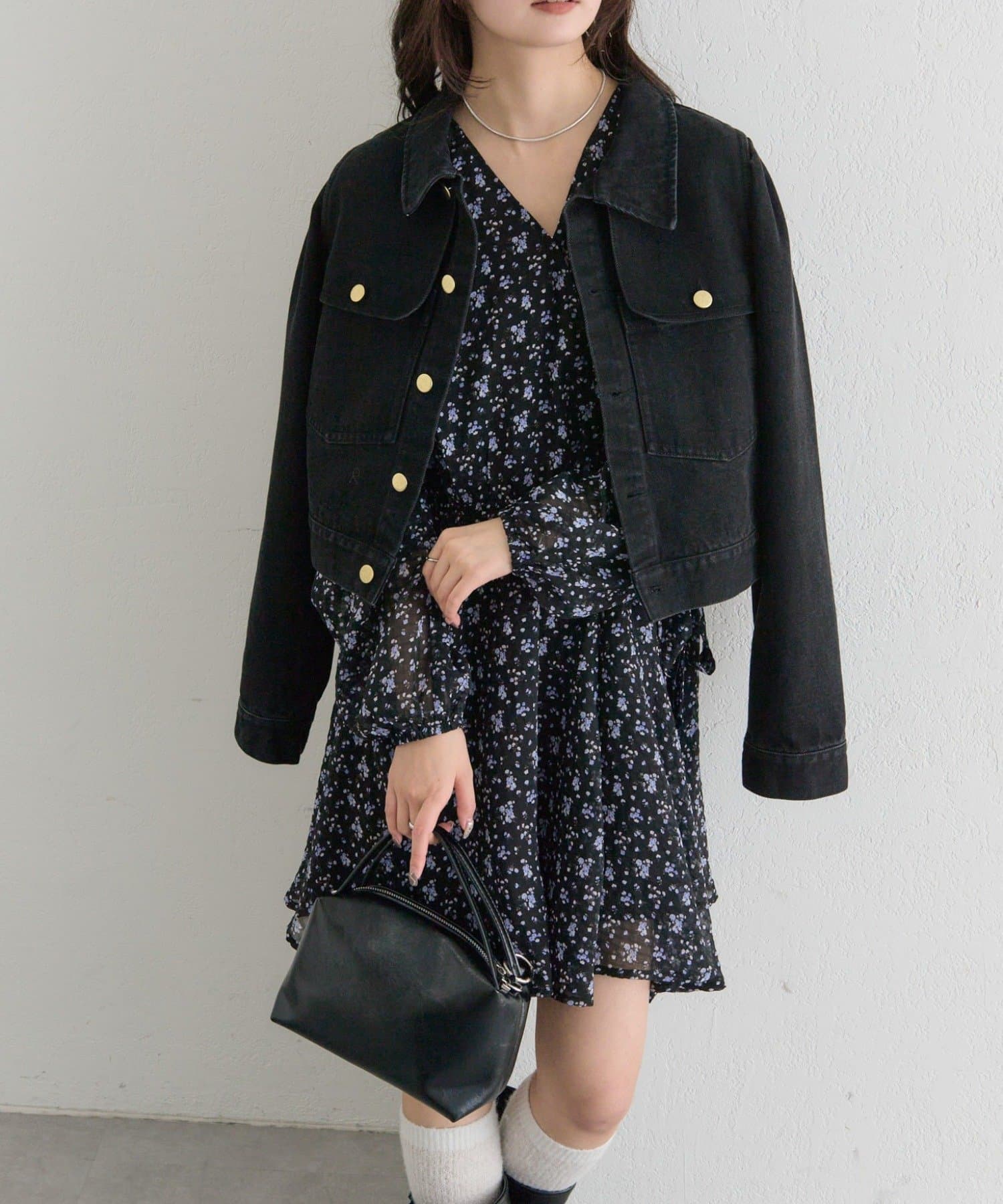 mystic(ミスティック) カシュクールフラワーミニワンピース