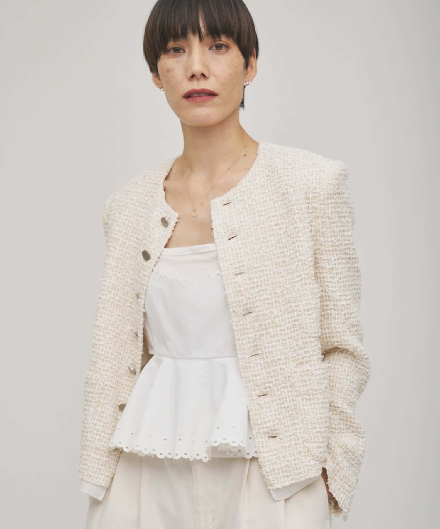 Whim Gazette(ウィム ガゼット) 【GEMINI】ツィードジャケット