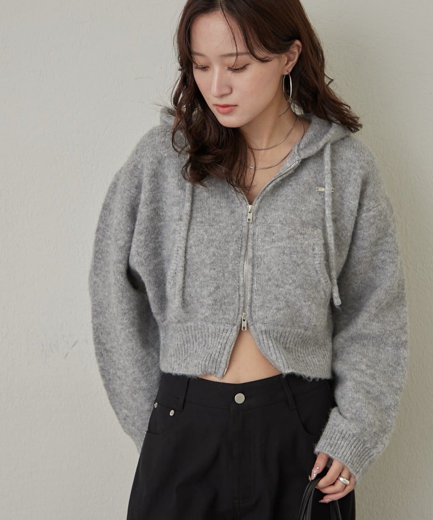 mline(エムライン) [mline]ニットパーカー