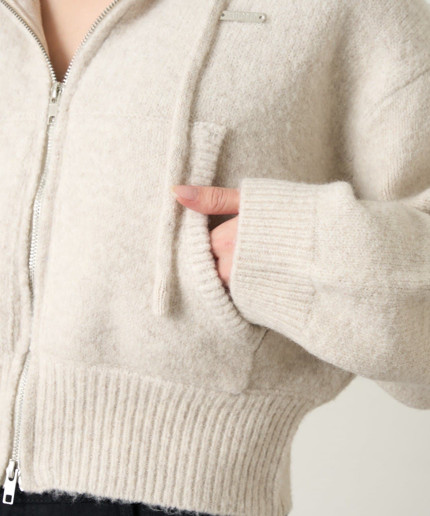 mline(エムライン) [mline]ニットパーカー